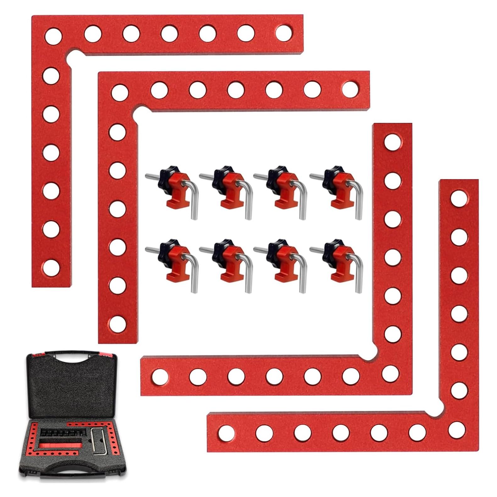 Abrazaderas de Esquina WolfPawn, Paquete de 4, Aluminio 90°