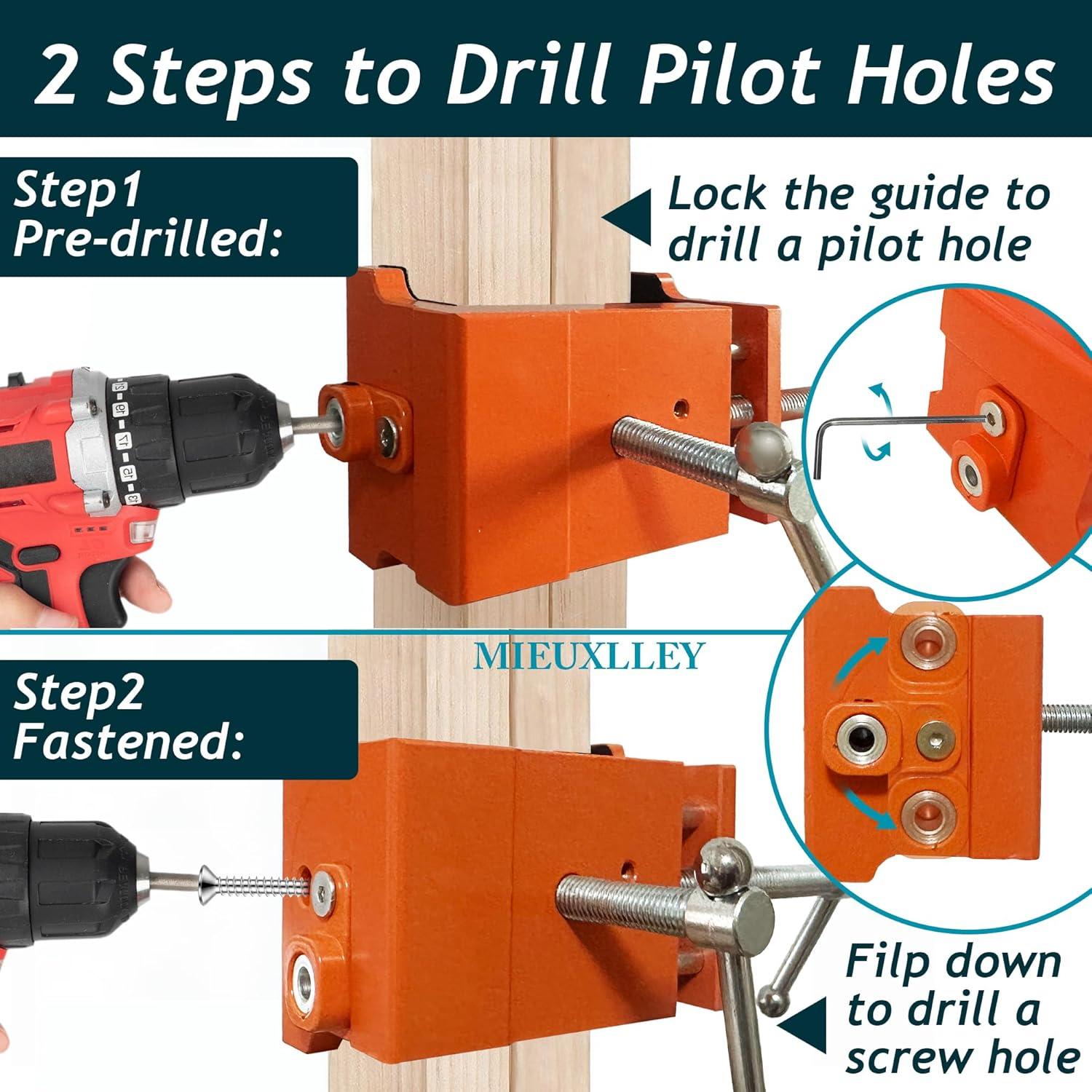 Abrazaderas de Gabinete MIEUXLLEY, 2 Piezas, Naranja, 15.24x7.62cm