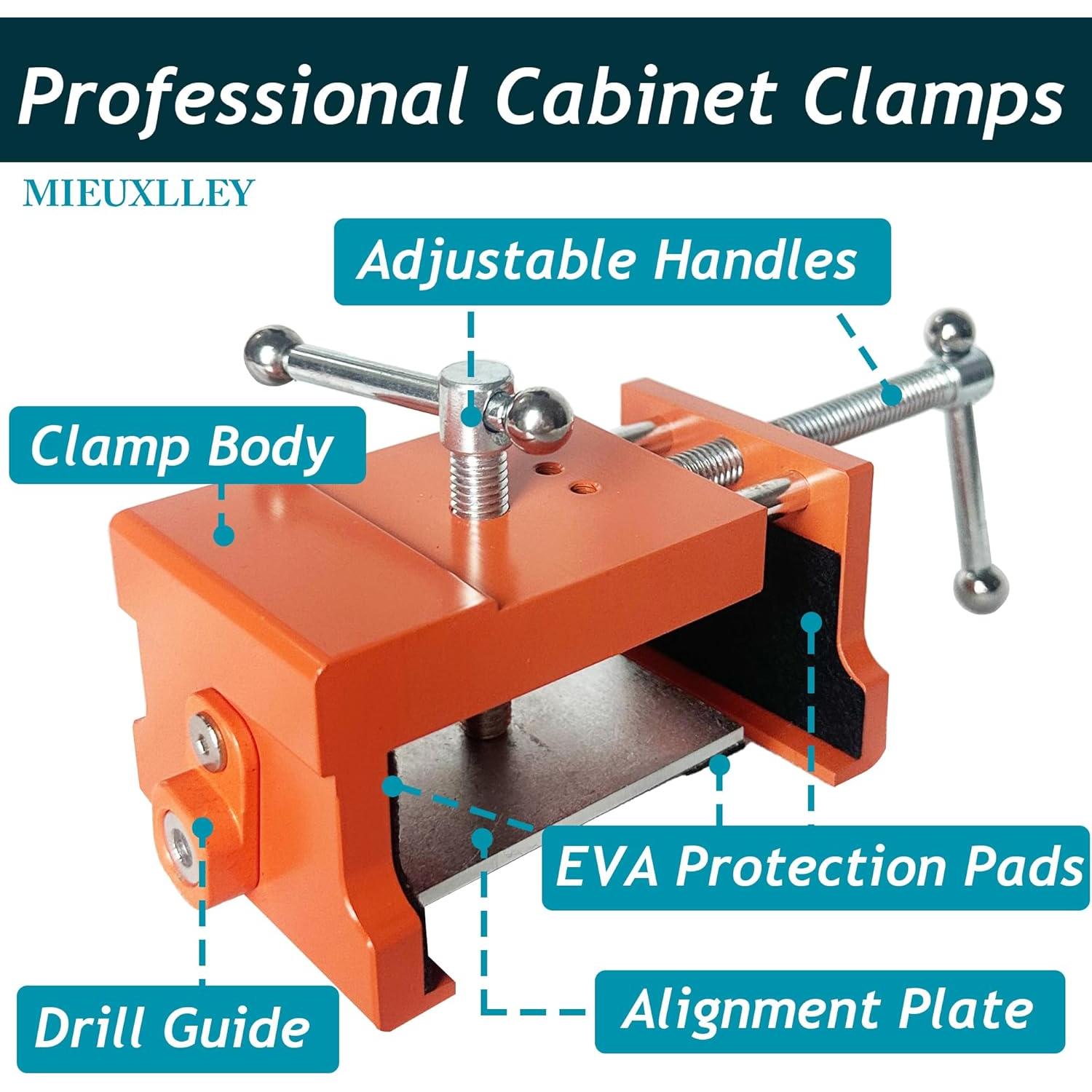 Abrazaderas de Gabinete MIEUXLLEY, 2 Piezas, Naranja, 15.24x7.62cm