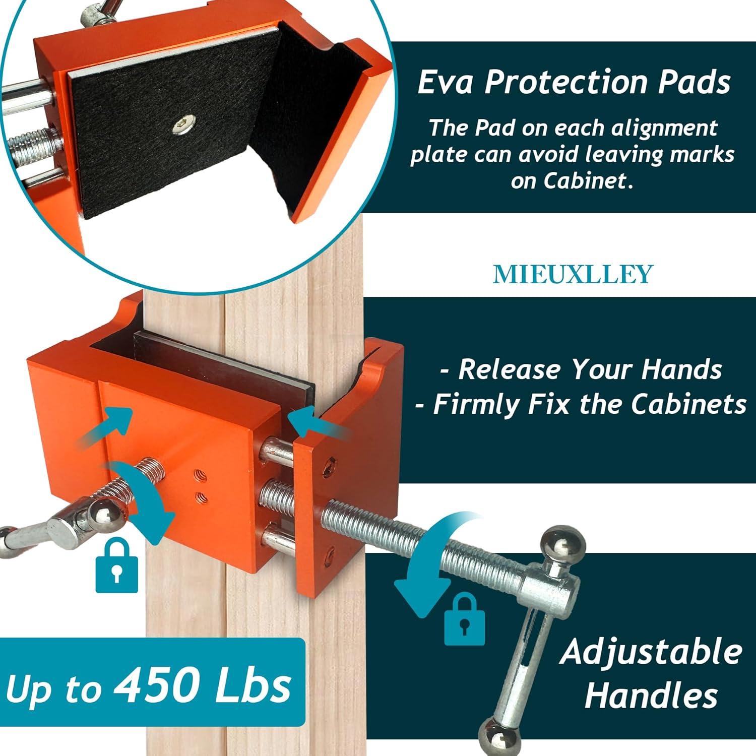 Abrazaderas de Gabinete MIEUXLLEY, 2 Piezas, Naranja, 15.24x7.62cm