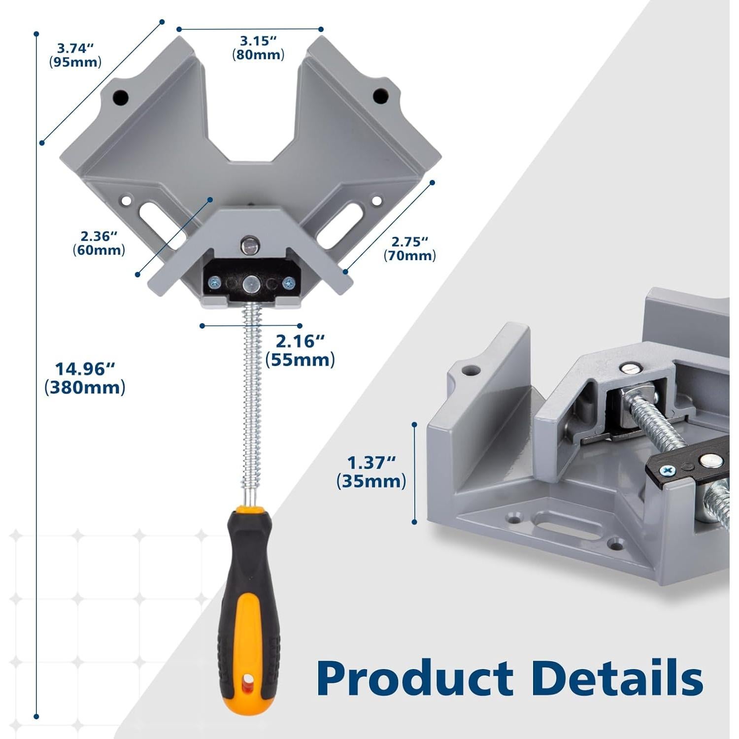 4 Abrazaderas de Carpintería en Ángulo Recto MaxxGeek 3.23kg