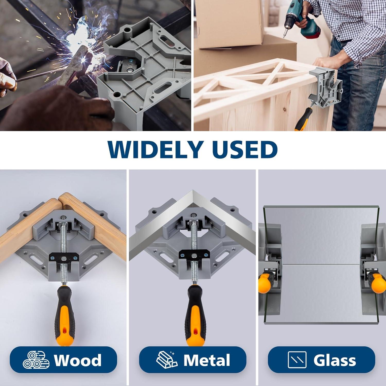 4 Abrazaderas de Carpintería en Ángulo Recto MaxxGeek 3.23kg