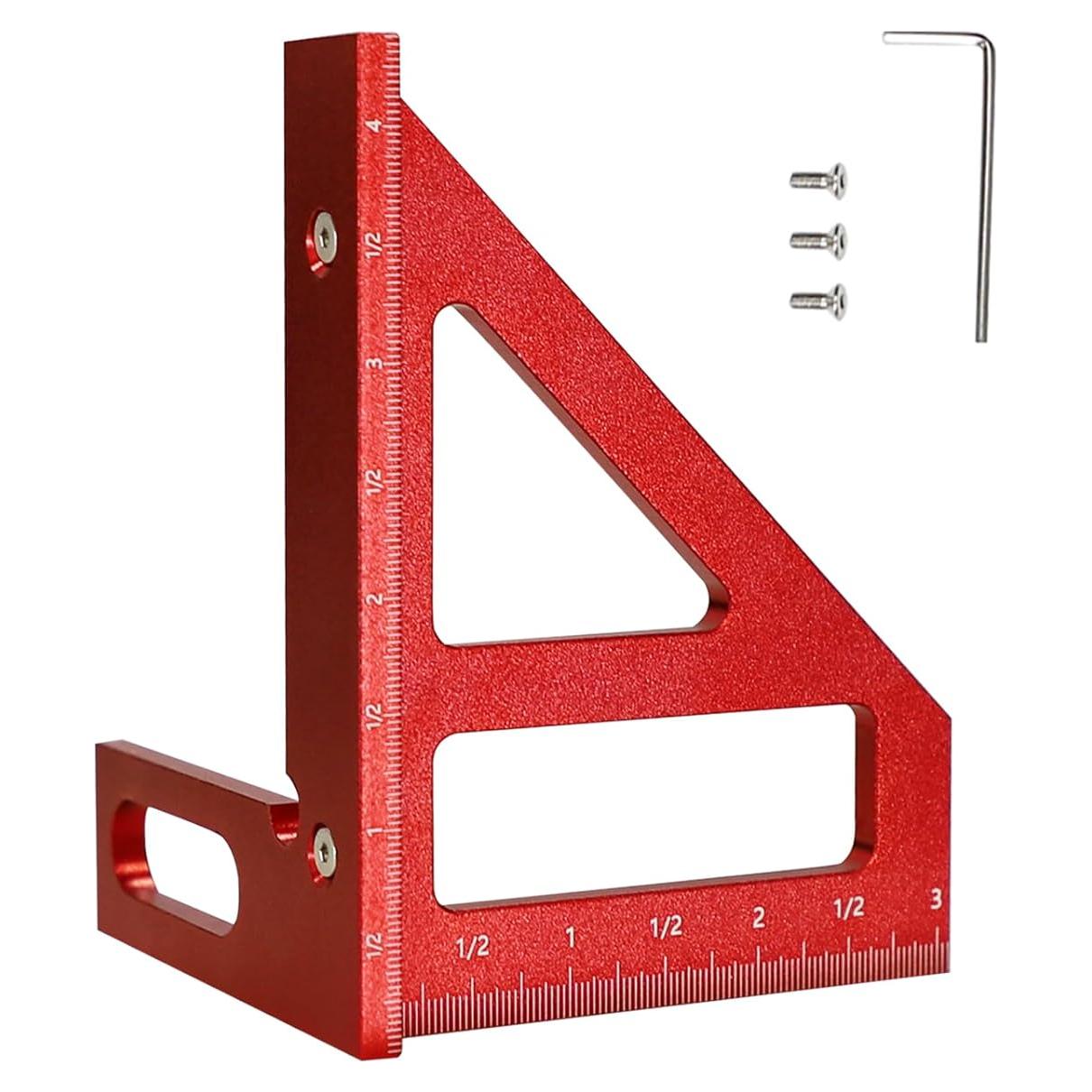 Regla de Medición Multi-Angulo 3D WolfPawn - Aluminio 45/90°