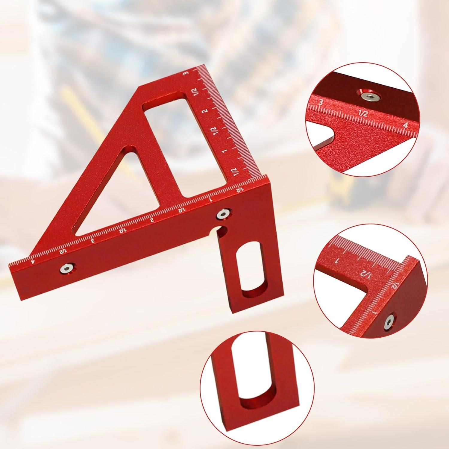 Regla de Medición Multi-Angulo 3D WolfPawn - Aluminio 45/90°