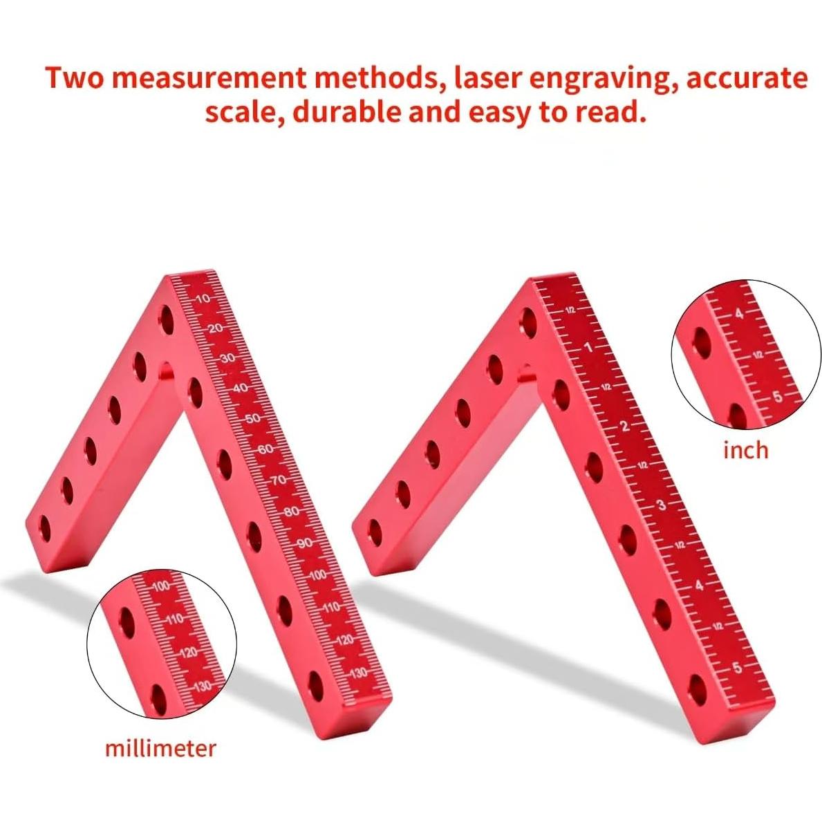 Abrazaderas de Esquina 90° YIZDONE - Aluminio 14 cm - Paquete de 4