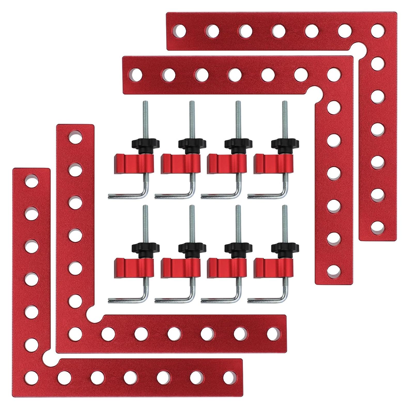 ATOLS Cuadrados de Posicionamiento 90° 14x14cm Aluminio 4 Pzas