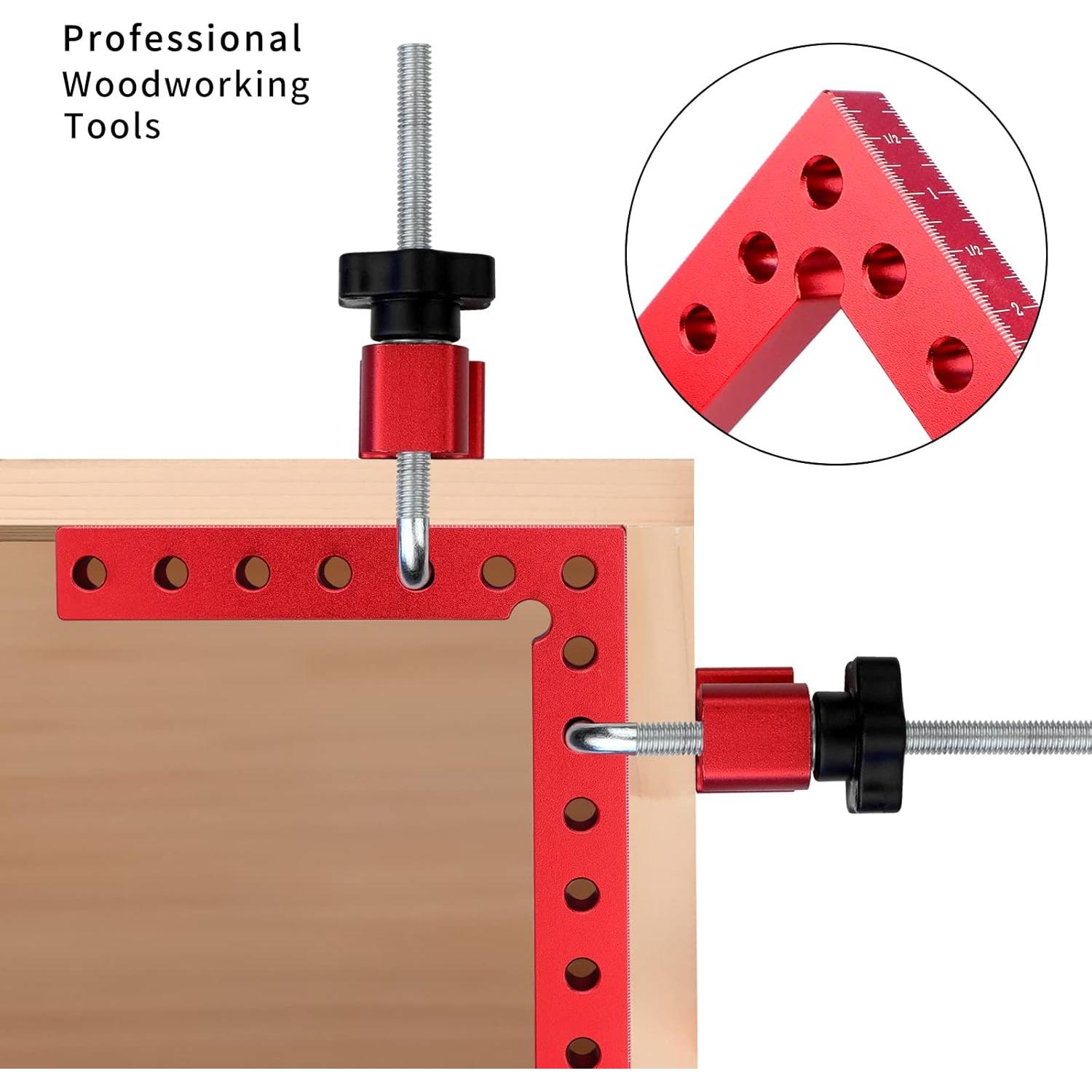 ATOLS Cuadrados de Posicionamiento 90° 14x14cm Aluminio 4 Pzas