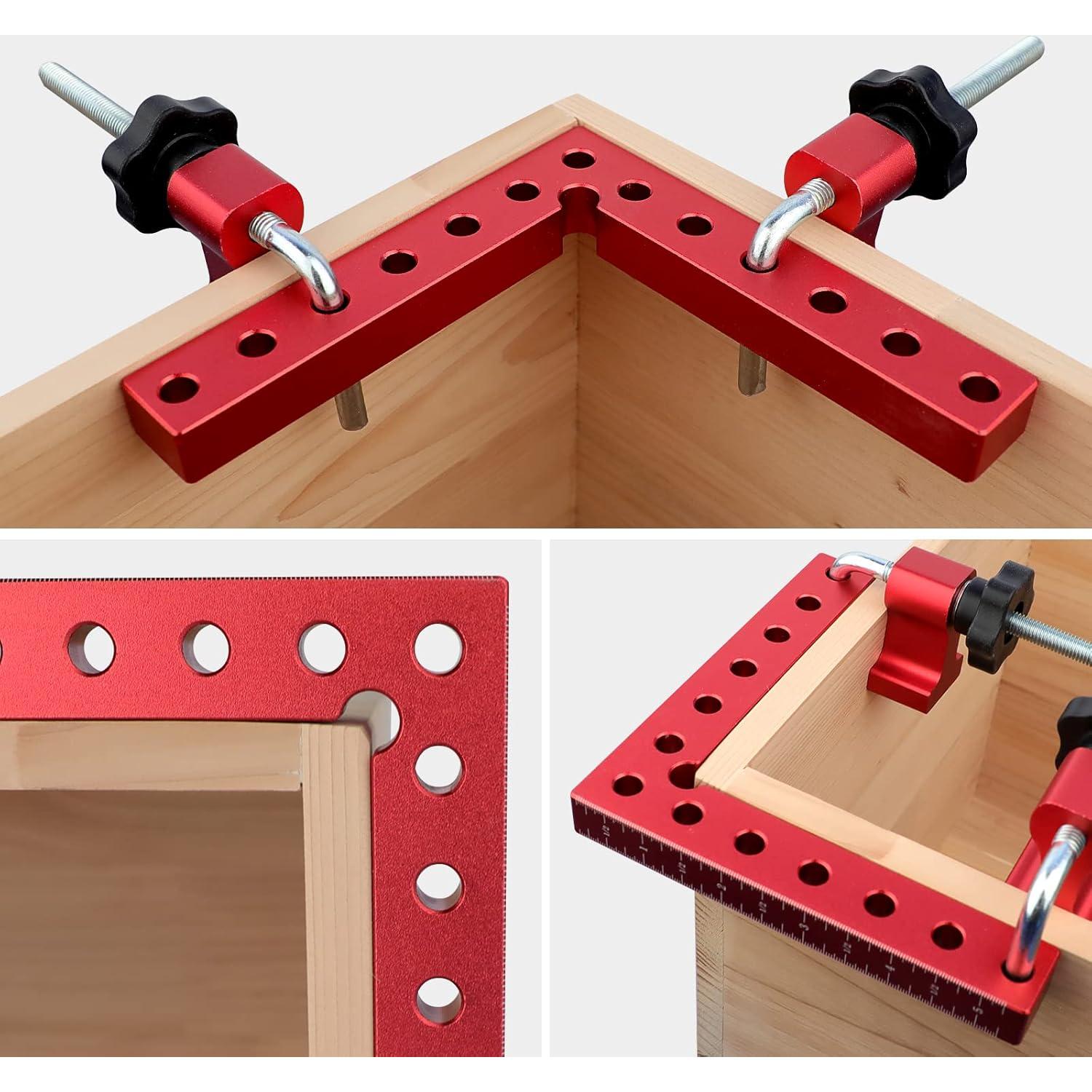 ATOLS Cuadrados de Posicionamiento 90° 14x14cm Aluminio 4 Pzas