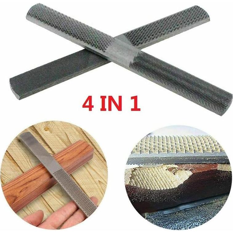 Lima de Madera 4-en-1 dophee, Acero al Carbono 20cm