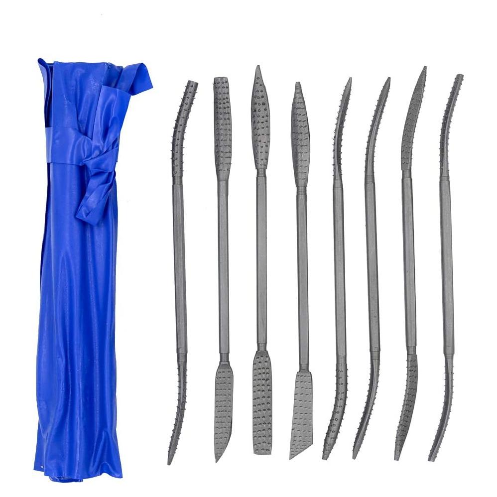 Kit de Archivos de Tallado en Madera DGOL - 8 Piezas 200mm