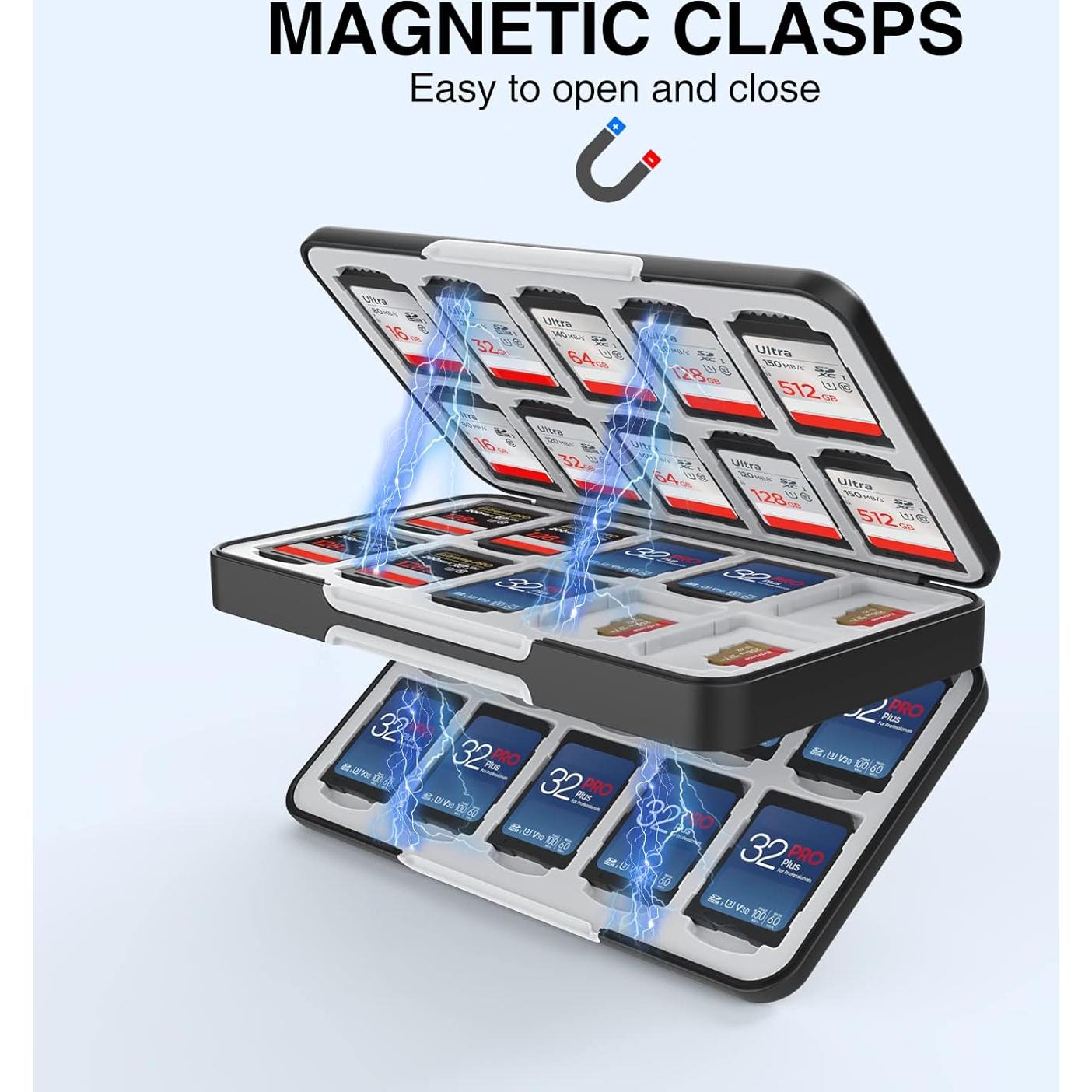 Funda Portátil HEIYING para 40 Tarjetas SD y Micro SD - Negra