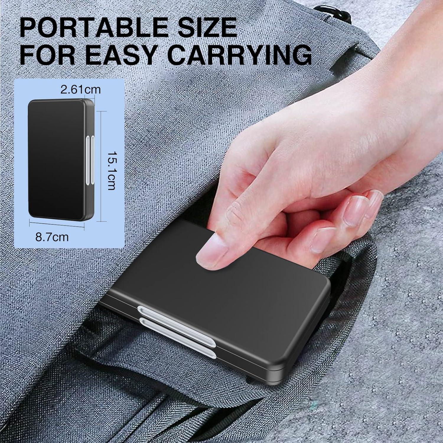 Funda Portátil HEIYING para 40 Tarjetas SD y Micro SD - Negra