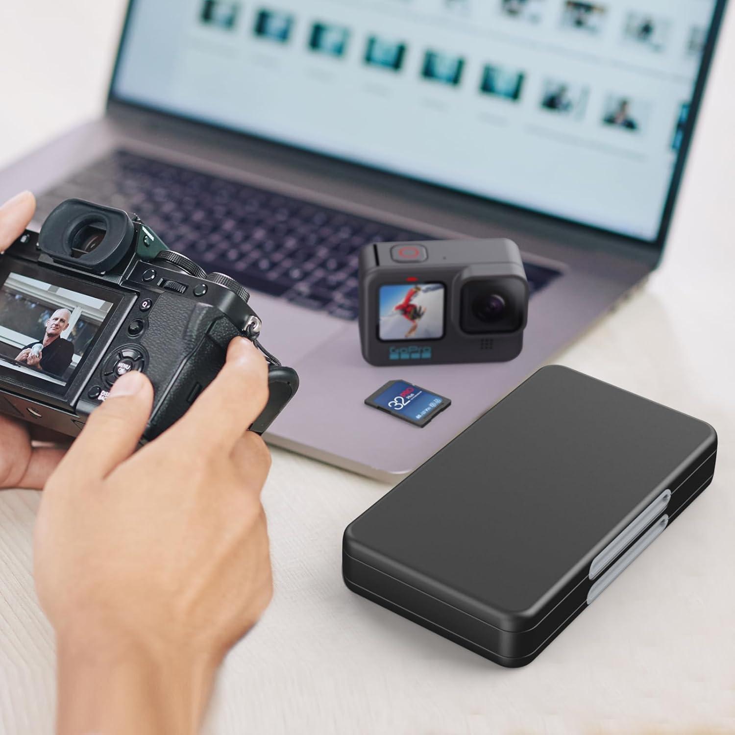 Funda Portátil HEIYING para 40 Tarjetas SD y Micro SD - Negra