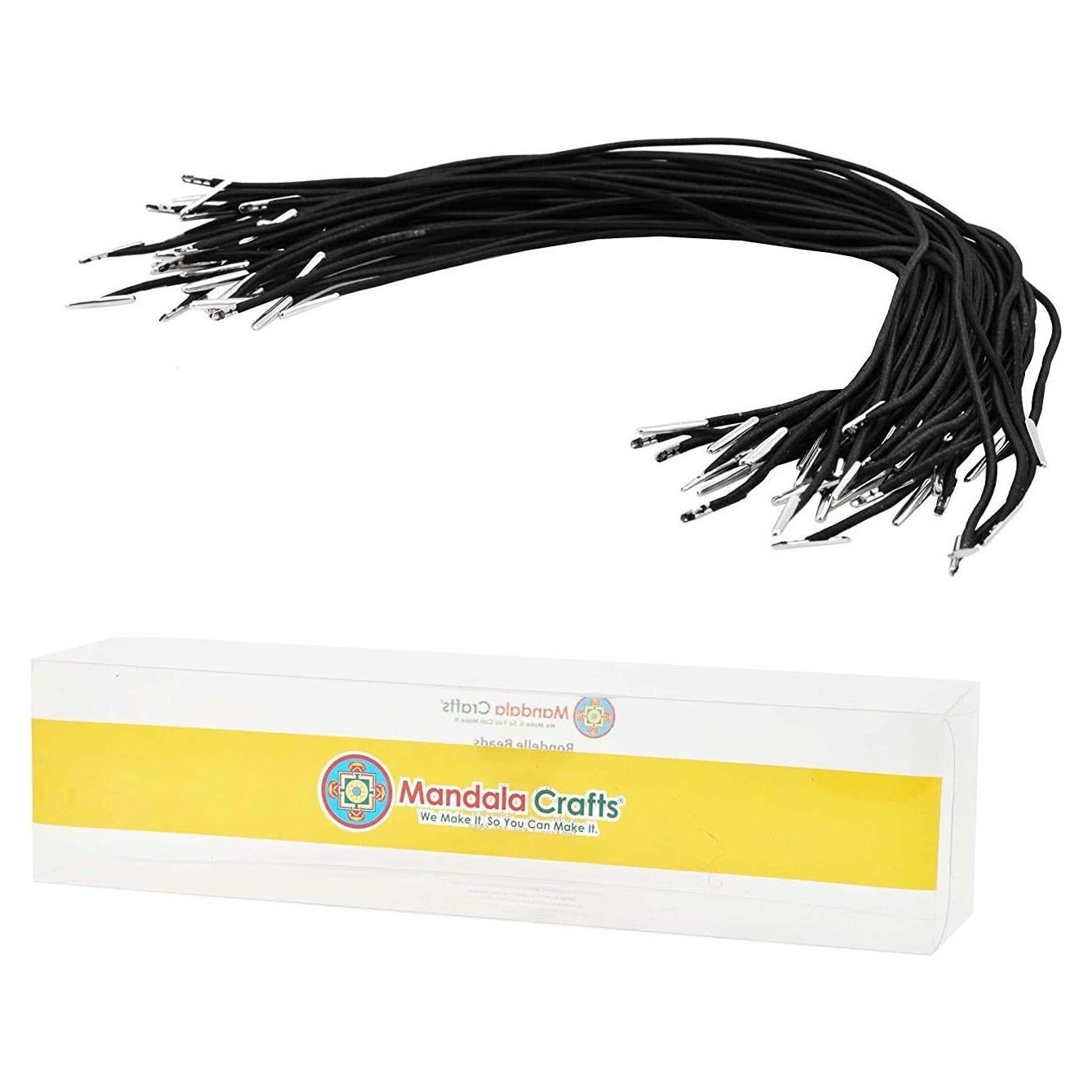 Cuerda Elástica Redonda Negra Mandala Crafts 50 Pcs 16.5 cm