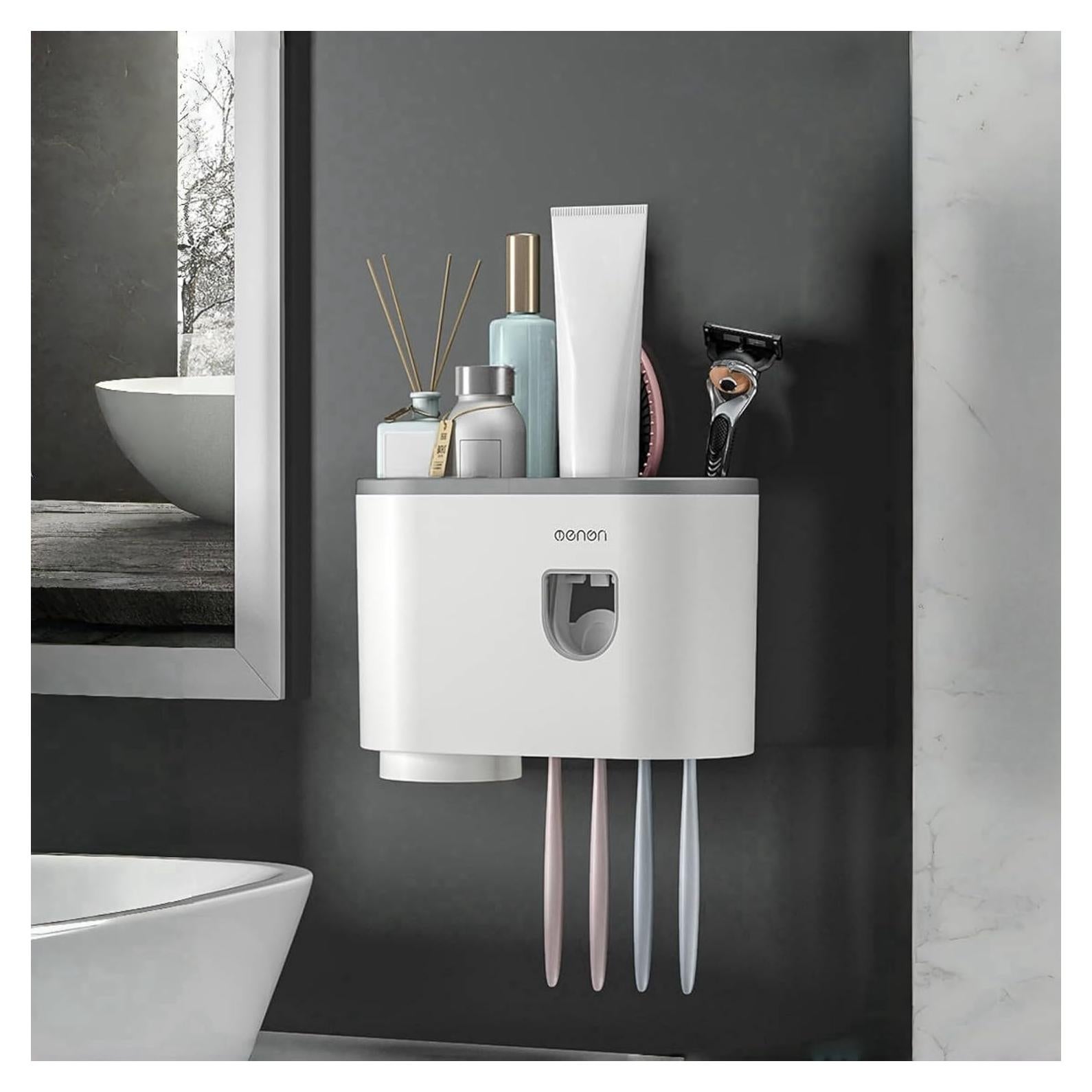 Soporte de Cepillo de Dientes Celsitudo con Dispensador y Taza