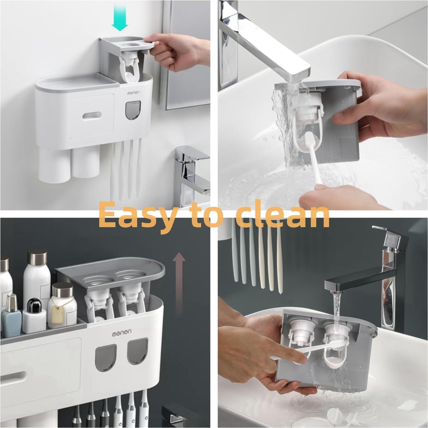 Soporte de Cepillo de Dientes Celsitudo con Dispensador y Taza