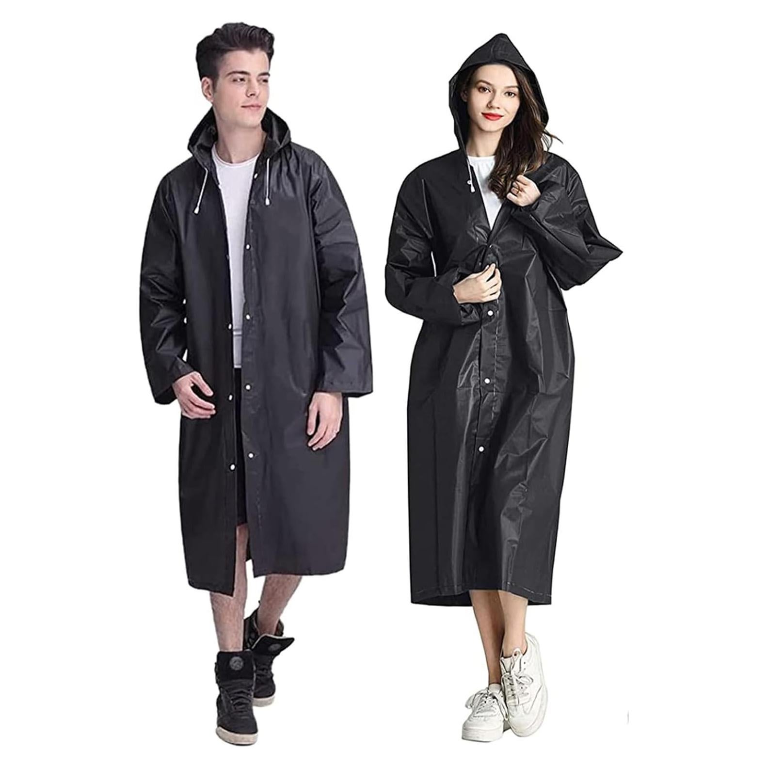 Poncho Impermeable Reutilizable GUKOY Unisex Negro 150 cm