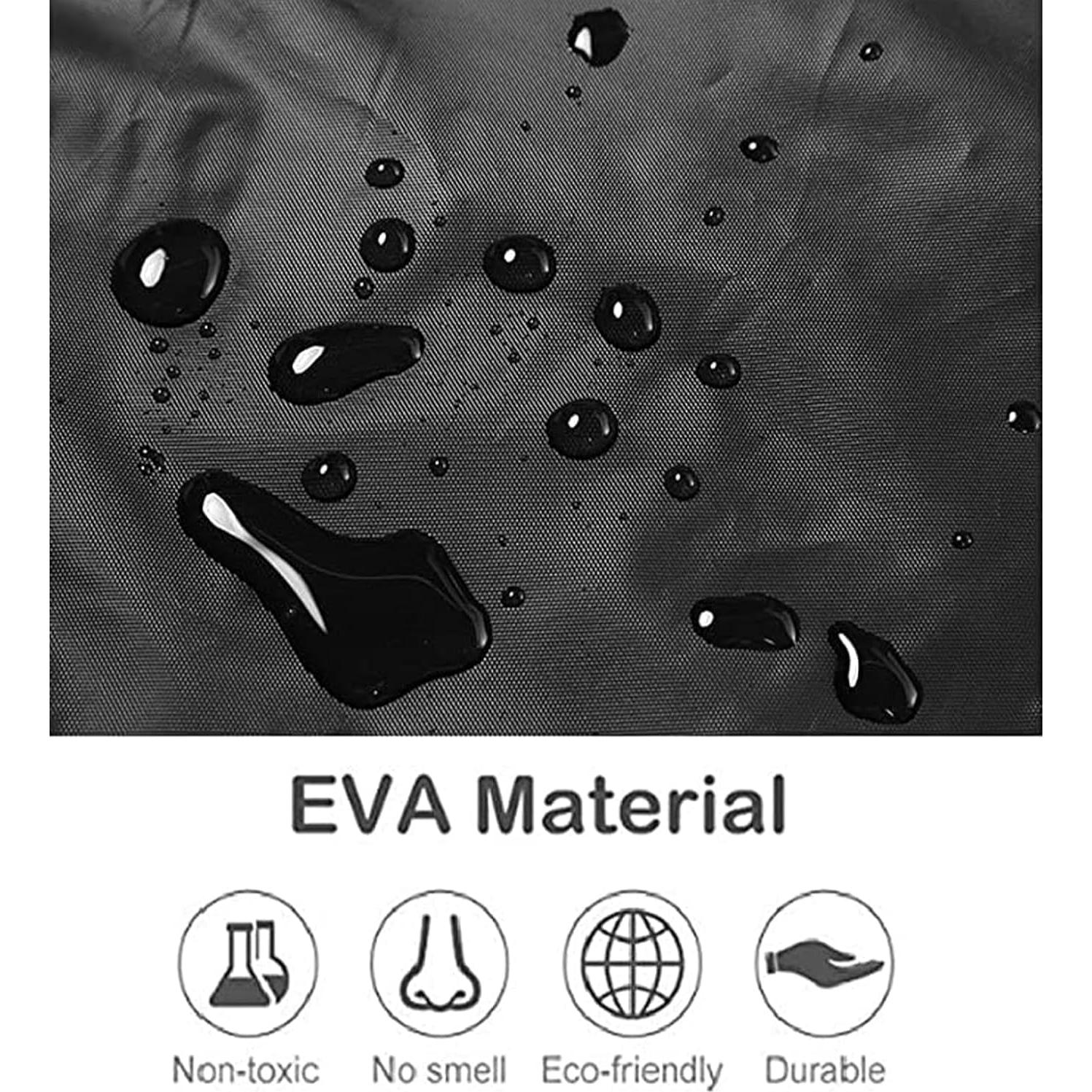 Poncho Impermeable Reutilizable GUKOY Unisex Negro 150 cm