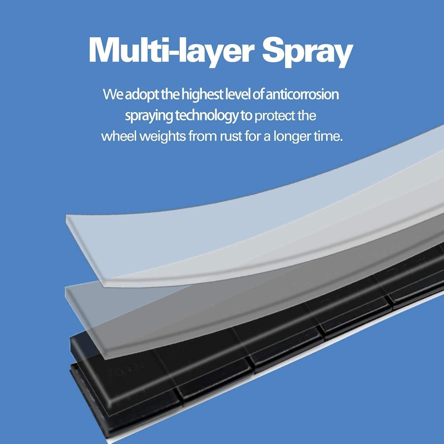 Pesas de Rueda Adhesivas CKAuto 48pcs 12oz Negro