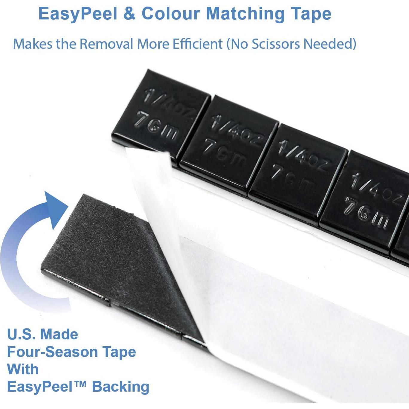 Pesas de Rueda Adhesivas CKAuto 48pcs 12oz Negro