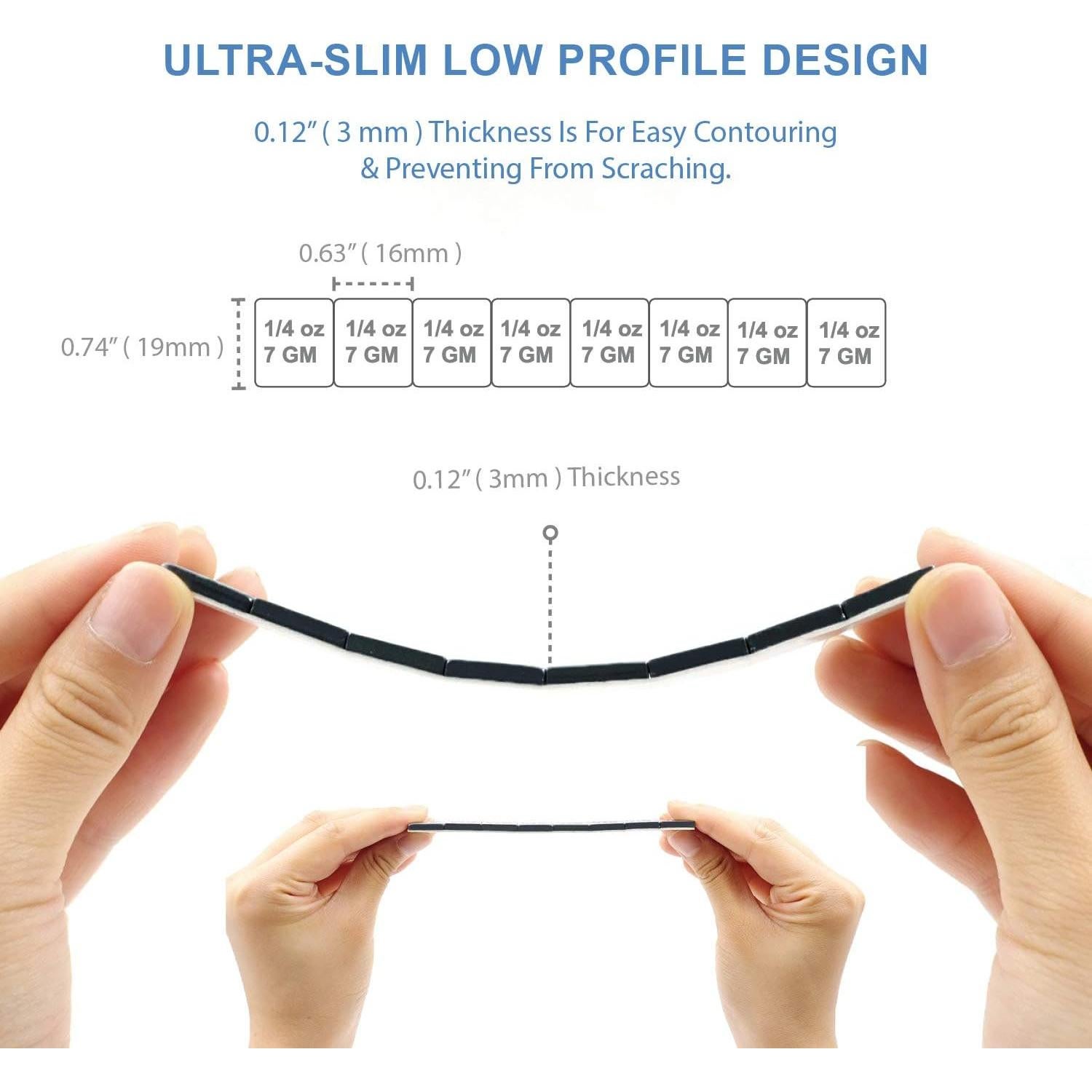 Pesas de Rueda Adhesivas CKAuto 48pcs 12oz Negro