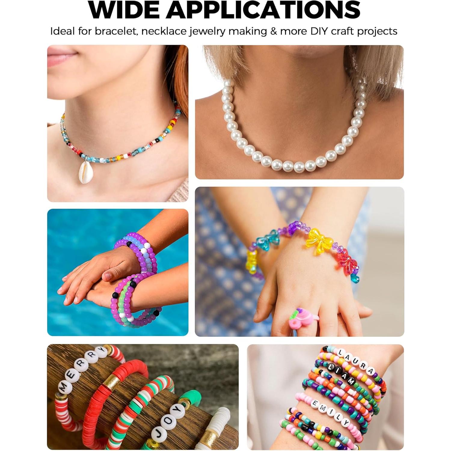 6 Rollos de Cordón Elástico Transparente FIVEIZERO 0.4-1mm