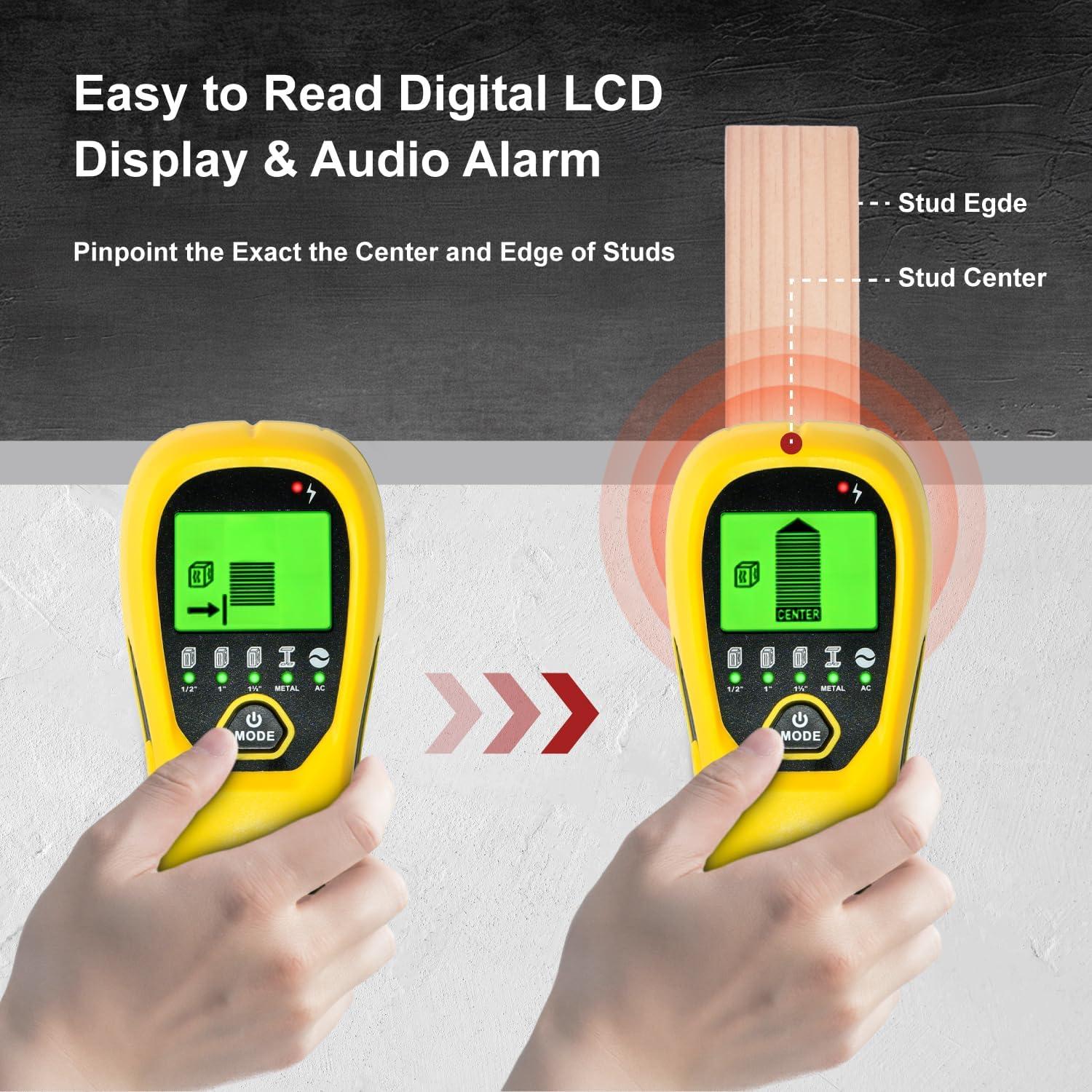 Detector de Montantes eOUTIL TH580 con LCD HD y Sensor Preciso