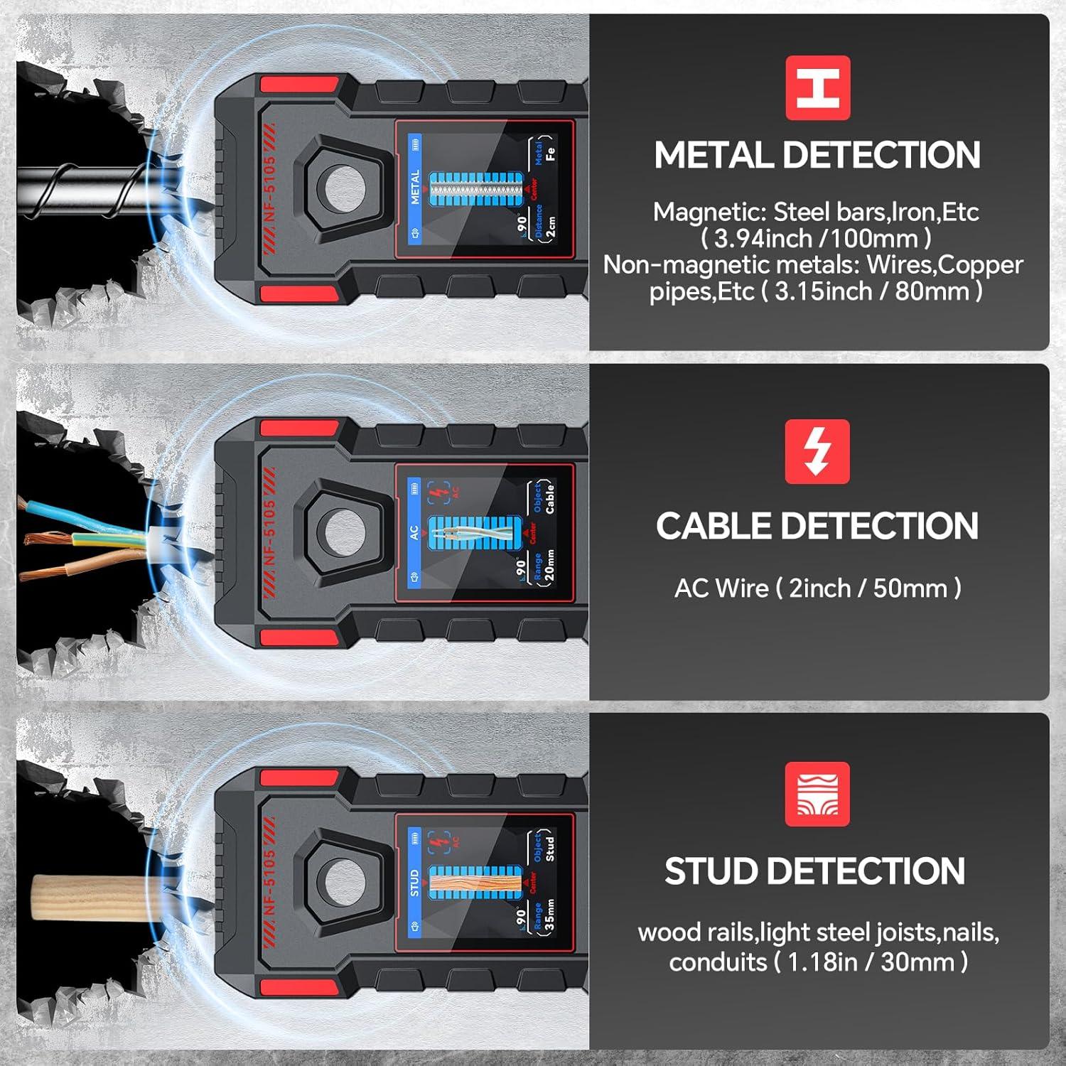 Buscador de Vigas GOTMEET NF-5105 Recargable 6 en 1