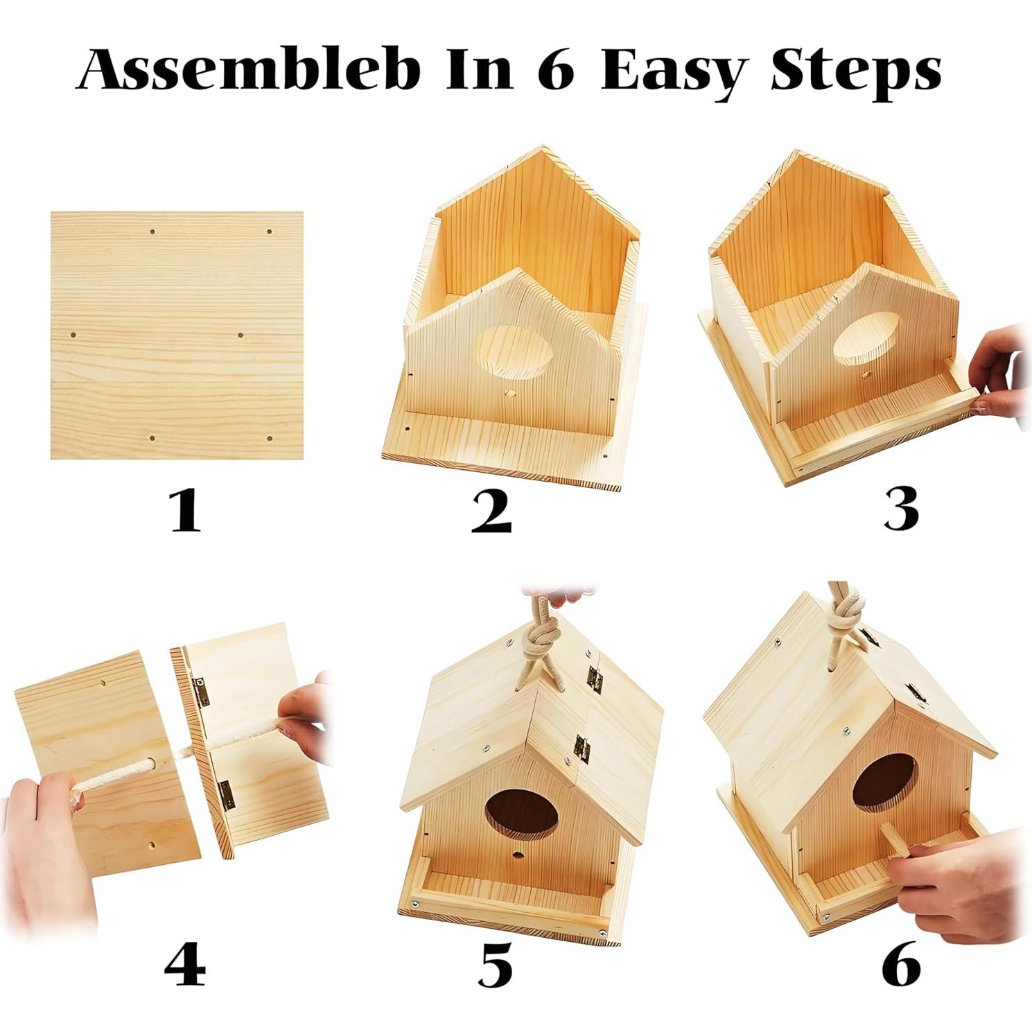 Kit de Casa para Aves de Madera DIY Dejila 15.24x16.51cm