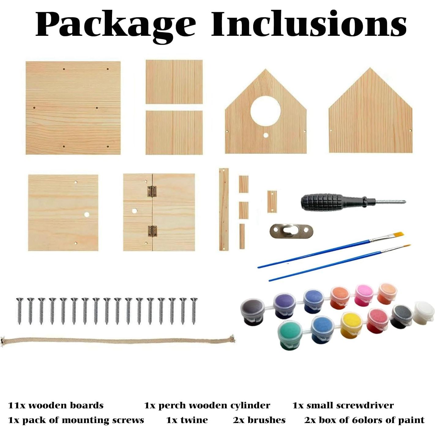 Kit de Casa para Aves de Madera DIY Dejila 15.24x16.51cm