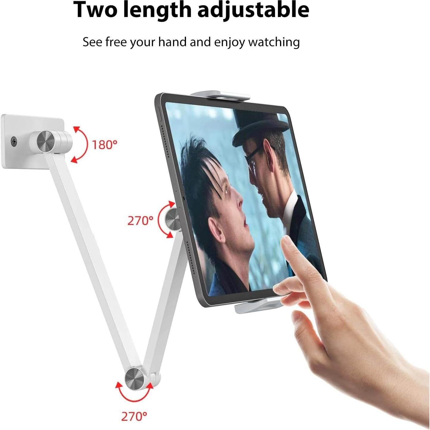 Soporte de Pared BEWISER para Tabletas 4.7-12.9" Ajustable