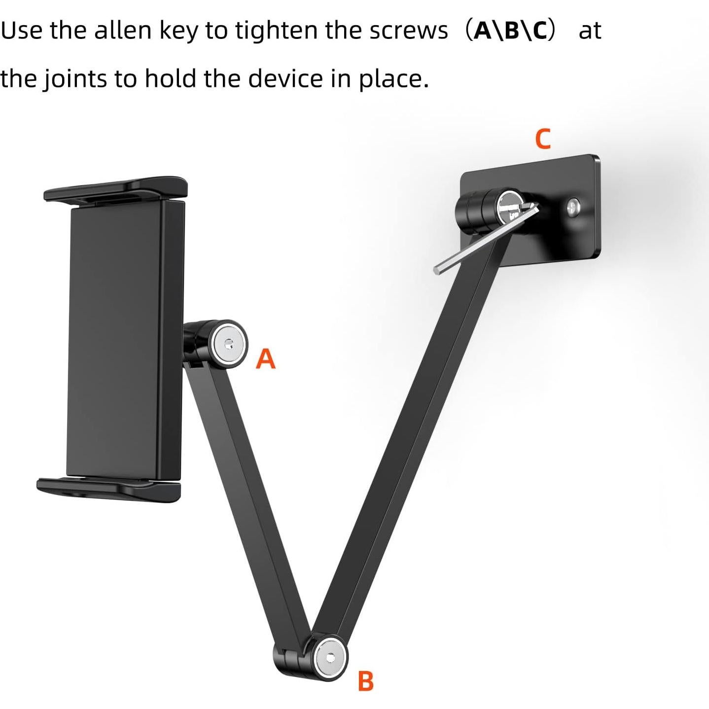 Soporte de Pared BEWISER para Tabletas 4.7-12.9" Ajustable