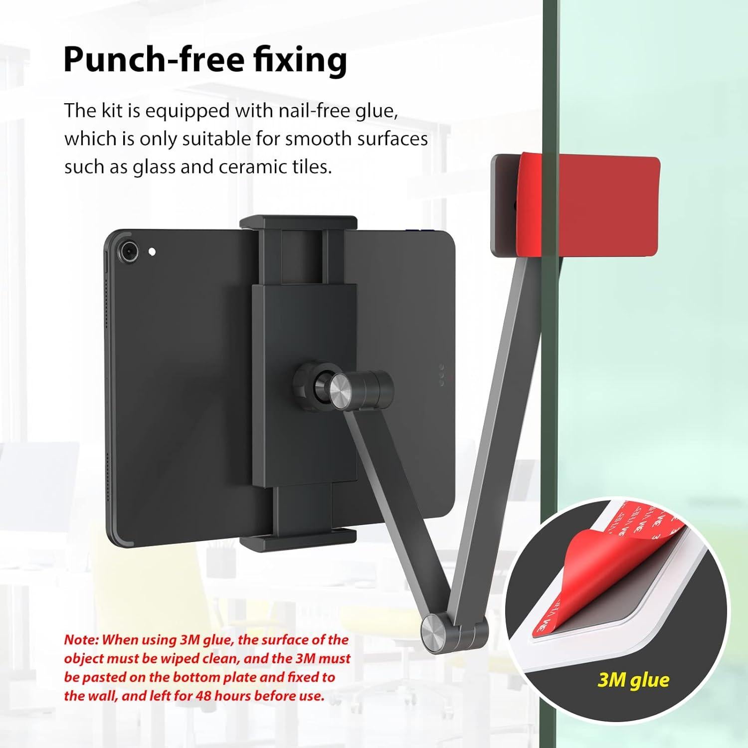 Soporte de Pared BEWISER para Tabletas 4.7-12.9" Ajustable