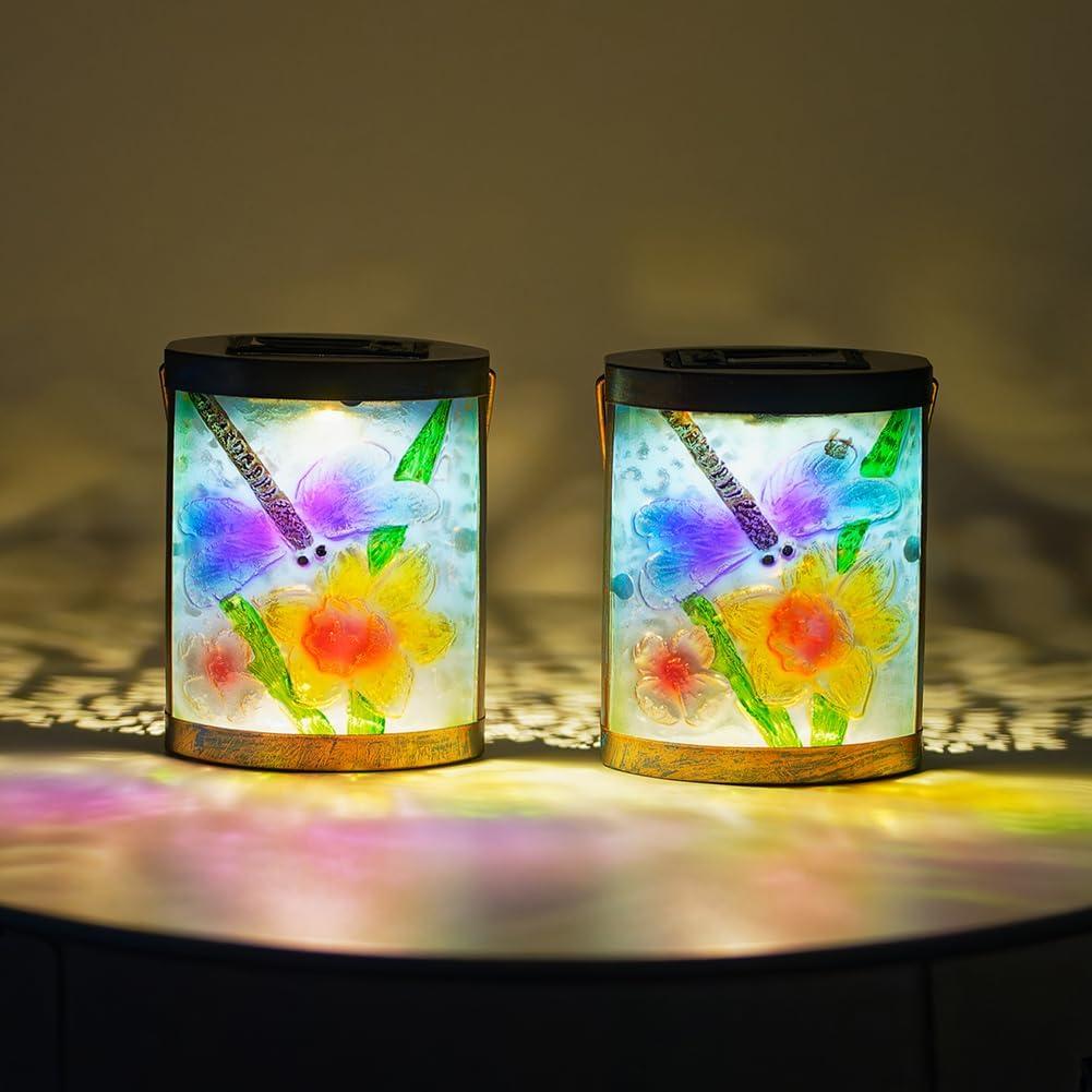 Lámparas Solares Colgantes SUNNYSOLAR Libélula 2 Piezas LED