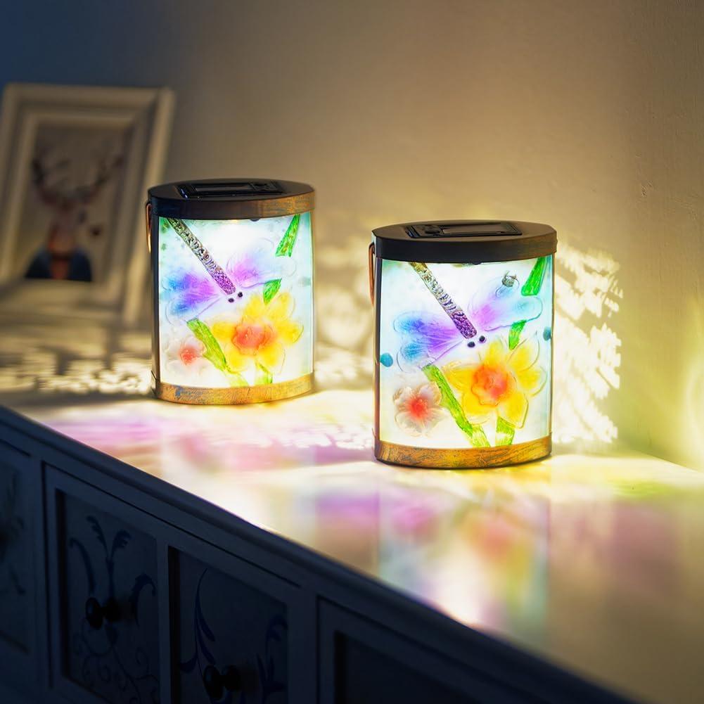 Lámparas Solares Colgantes SUNNYSOLAR Libélula 2 Piezas LED