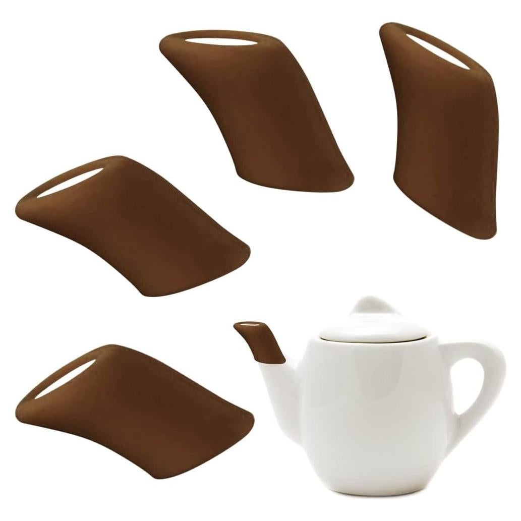 4 Protectores de Pitorro de Tetera Silicona Zhuoyao Café