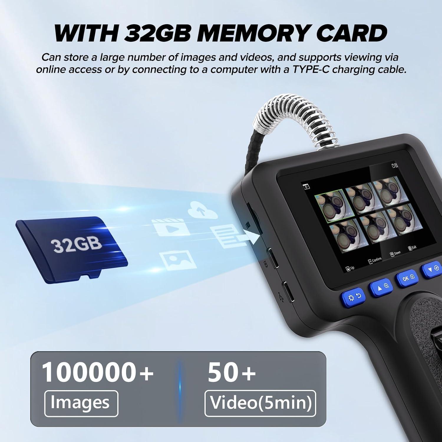 Endoscopio Articulado MR CARTOOL 6.25mm HD 1080P IP67