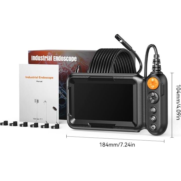 Cámara Endoscopio Doble Lente 4K WINWEND 5" IP67 5.03m