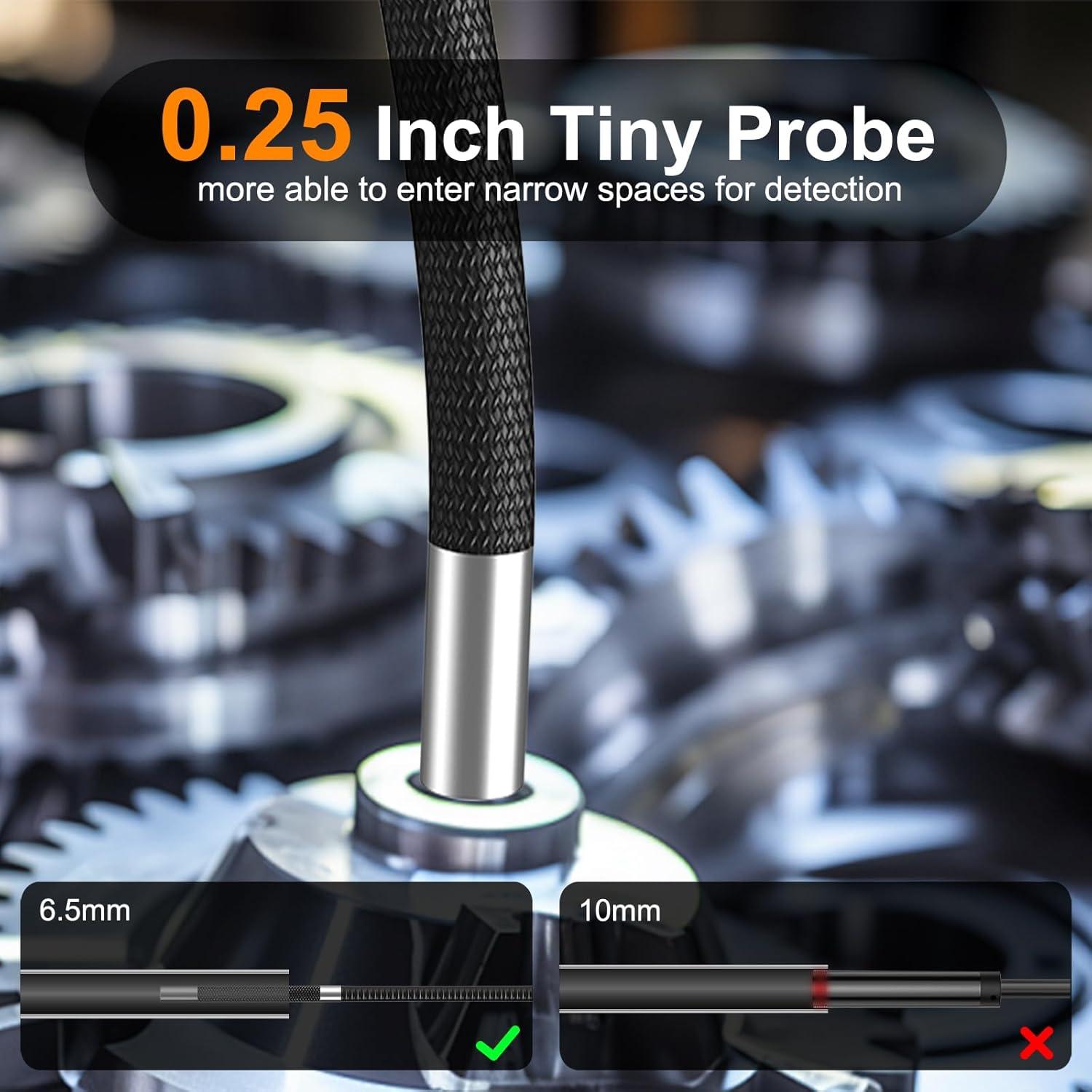 Cámara Borescopio Articulada 1.0M HD 1080P con Luz 5"