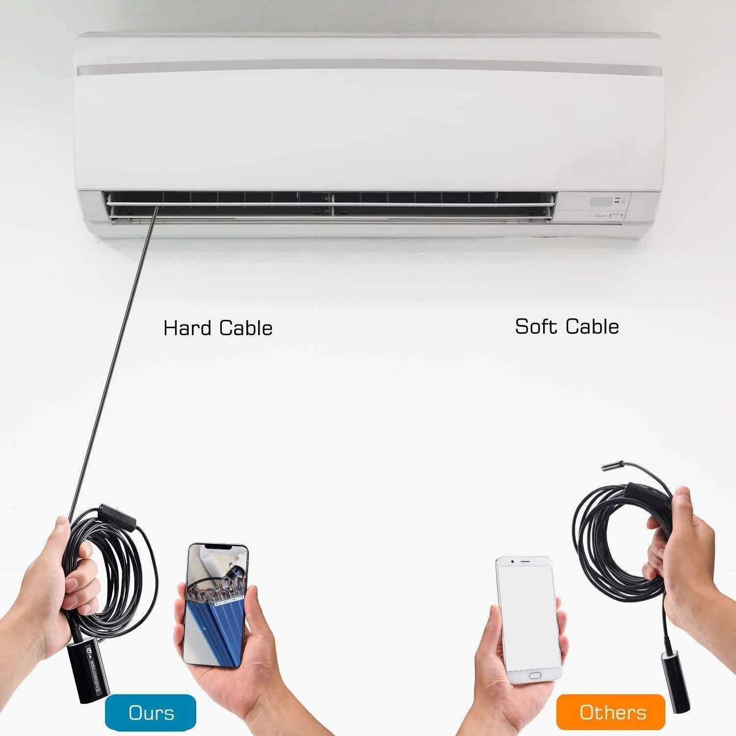 Endoscopio WiFi IPS IP Smart 2MP 5M Inalámbrico con Luz LED