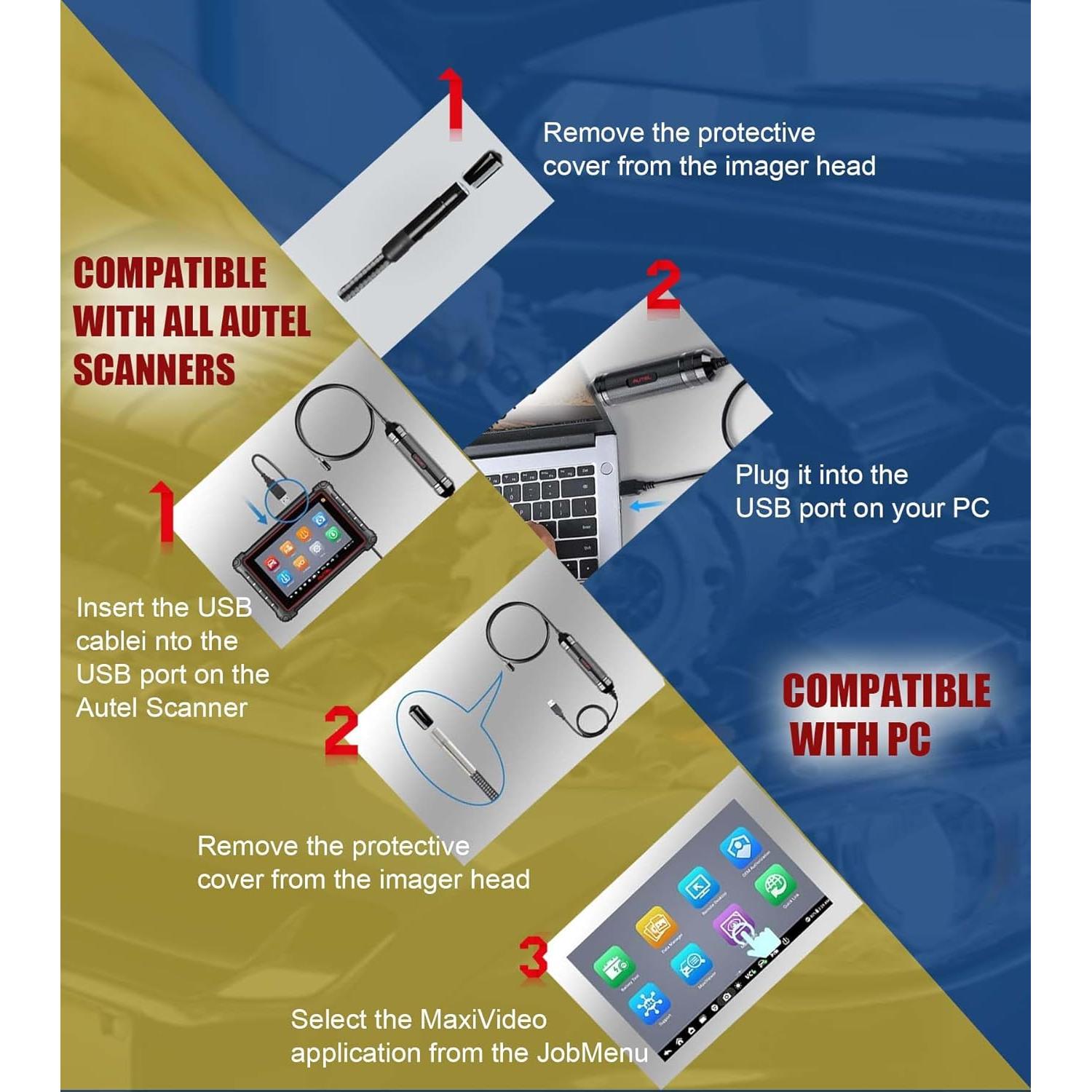 Cámara de Inspección Digital Autel MV108S 2MP 100cm IP67