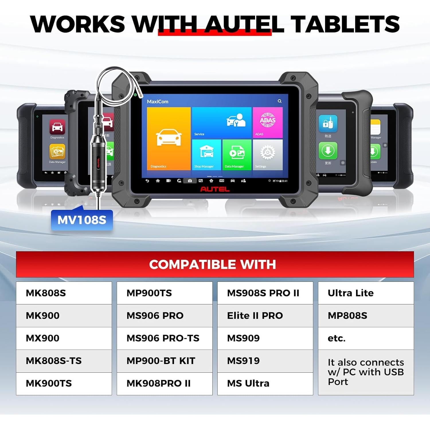 Cámara de Inspección Digital Autel MV108S 8.5mm HD
