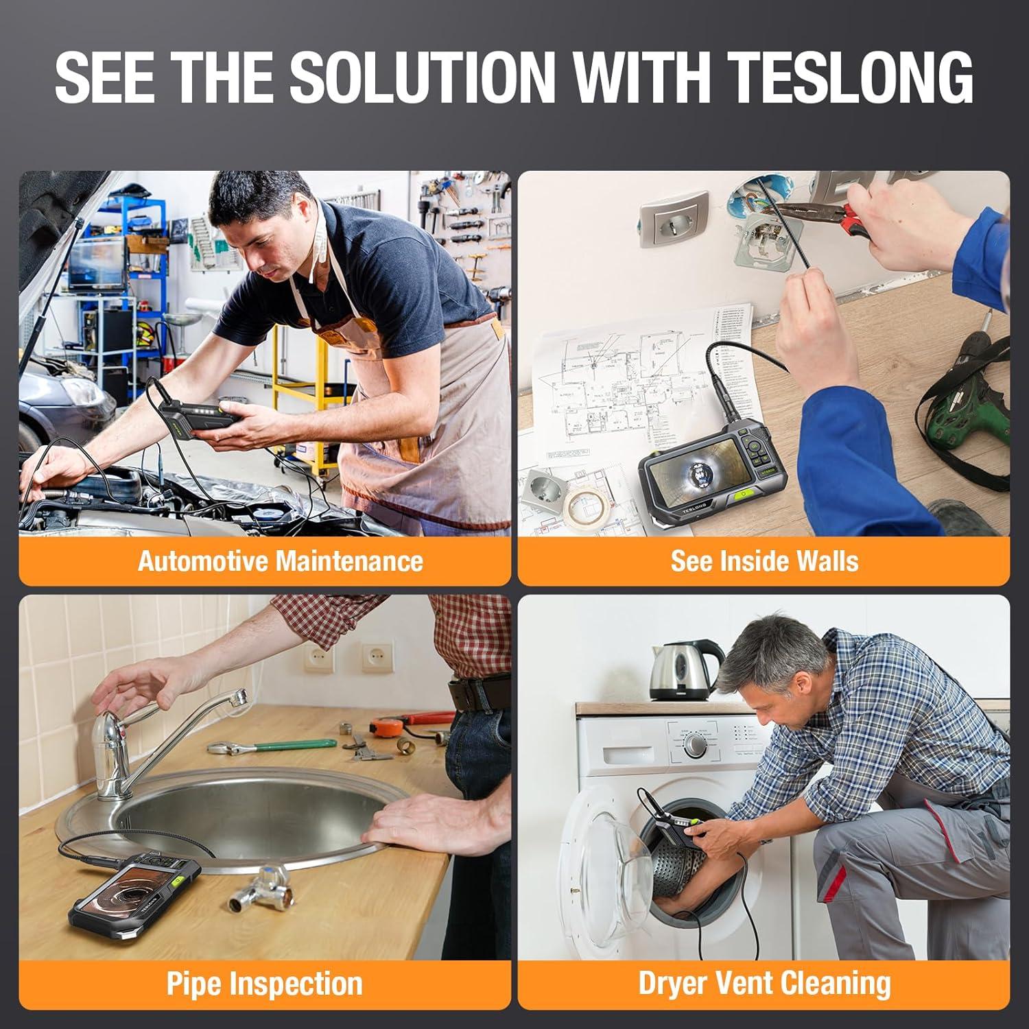 Cable de Reemplazo Teslong para Endoscopio 1m IP67 Triple Lente