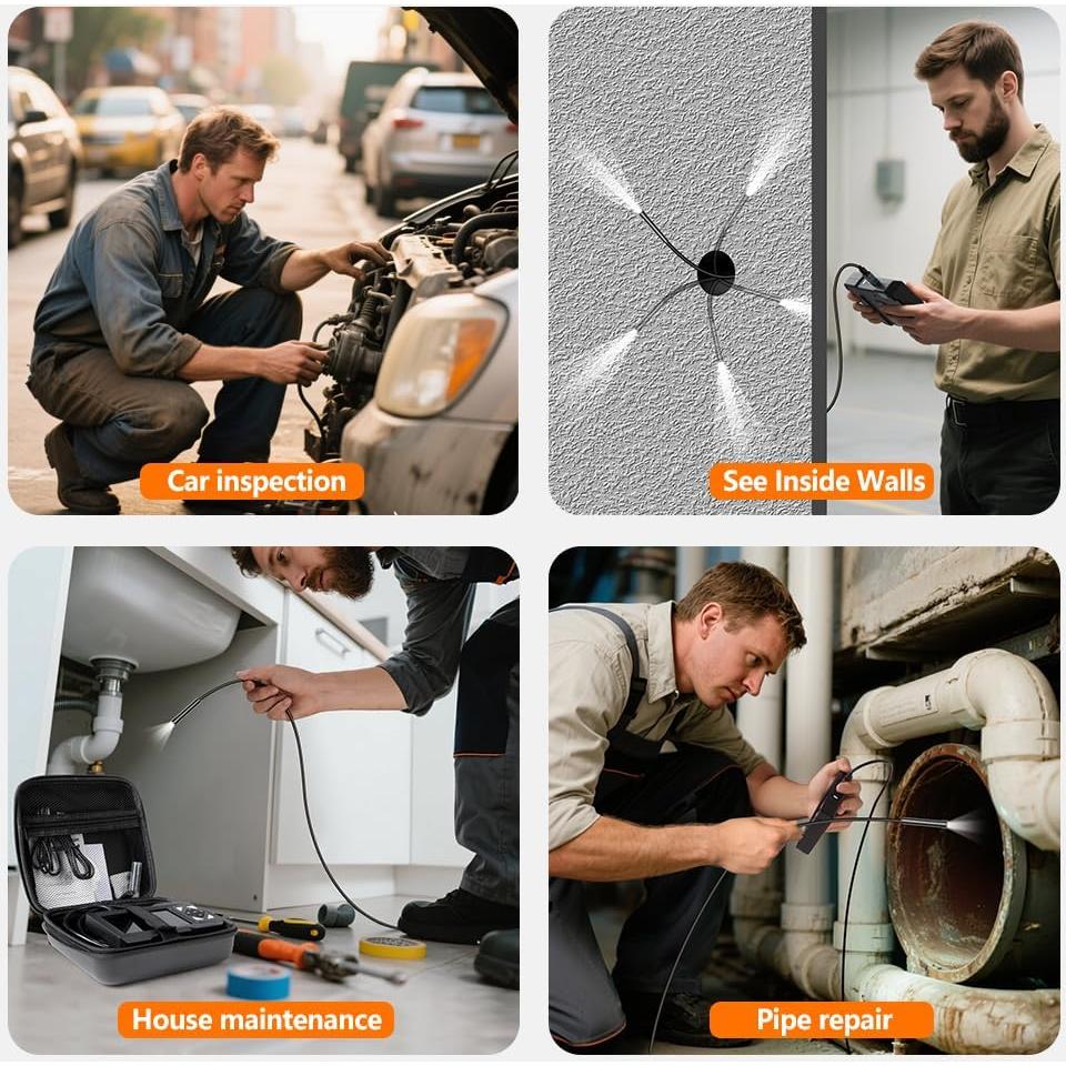 Funda Dura EVA AukonVee para Endoscopios 12.7 cm Impermeable