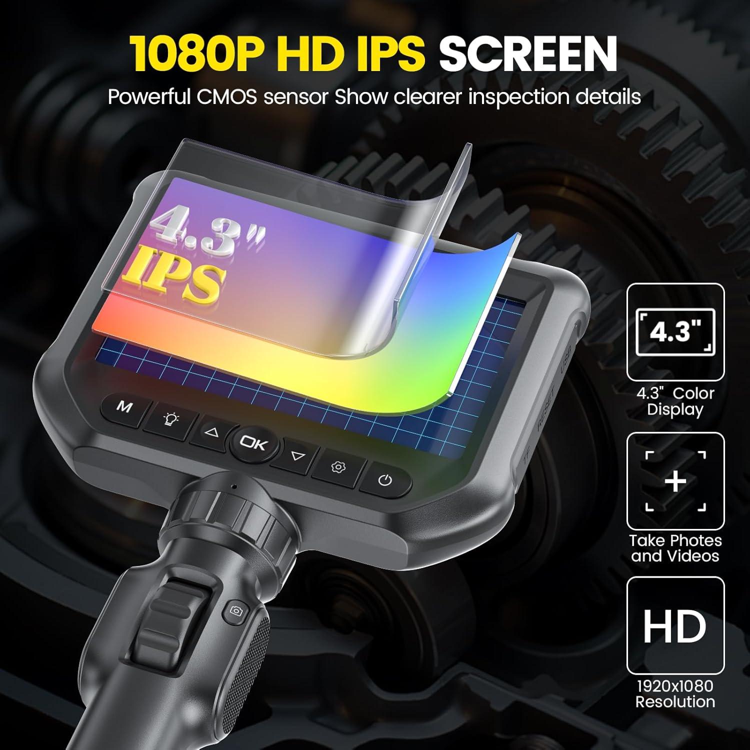 Cámara Borescopio Articulada GODIAG 1.01M con Luz LED