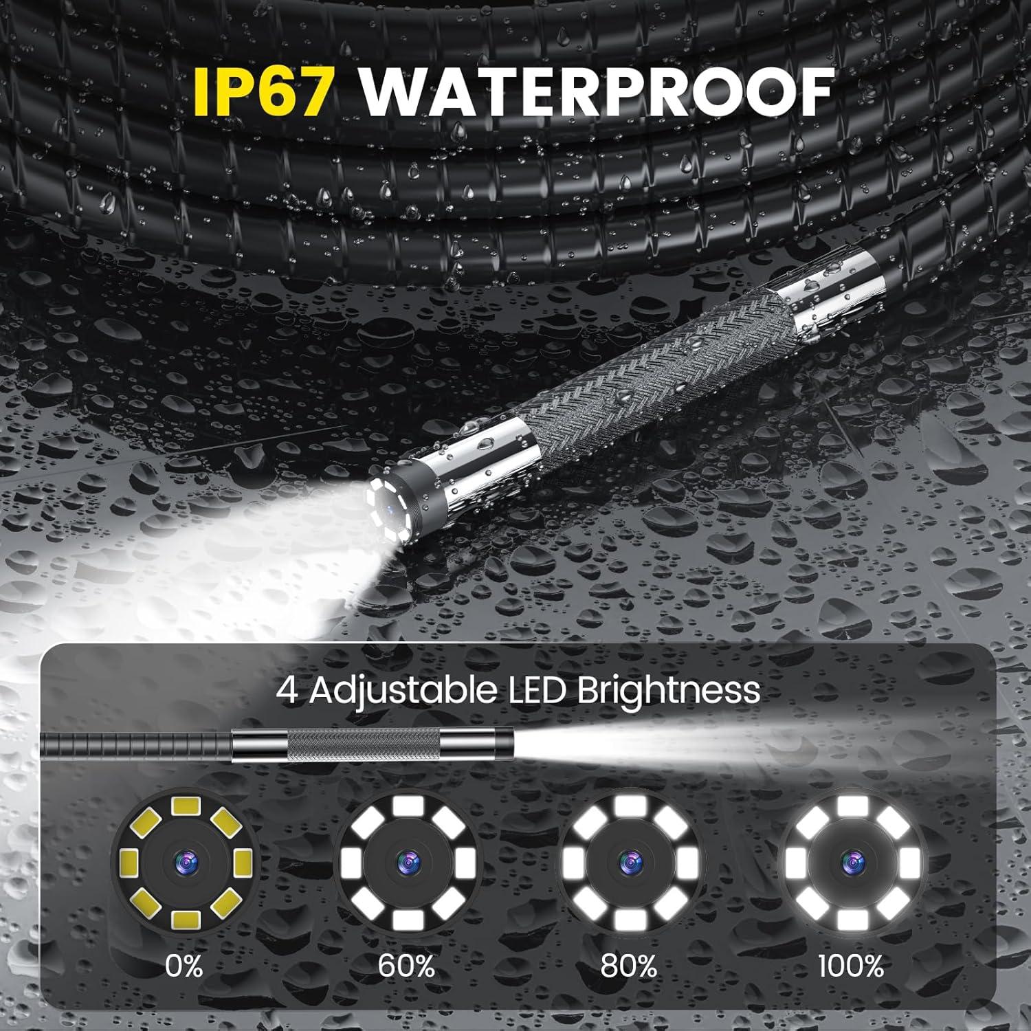 Cámara Borescopio Articulada GODIAG 1.01M con Luz LED