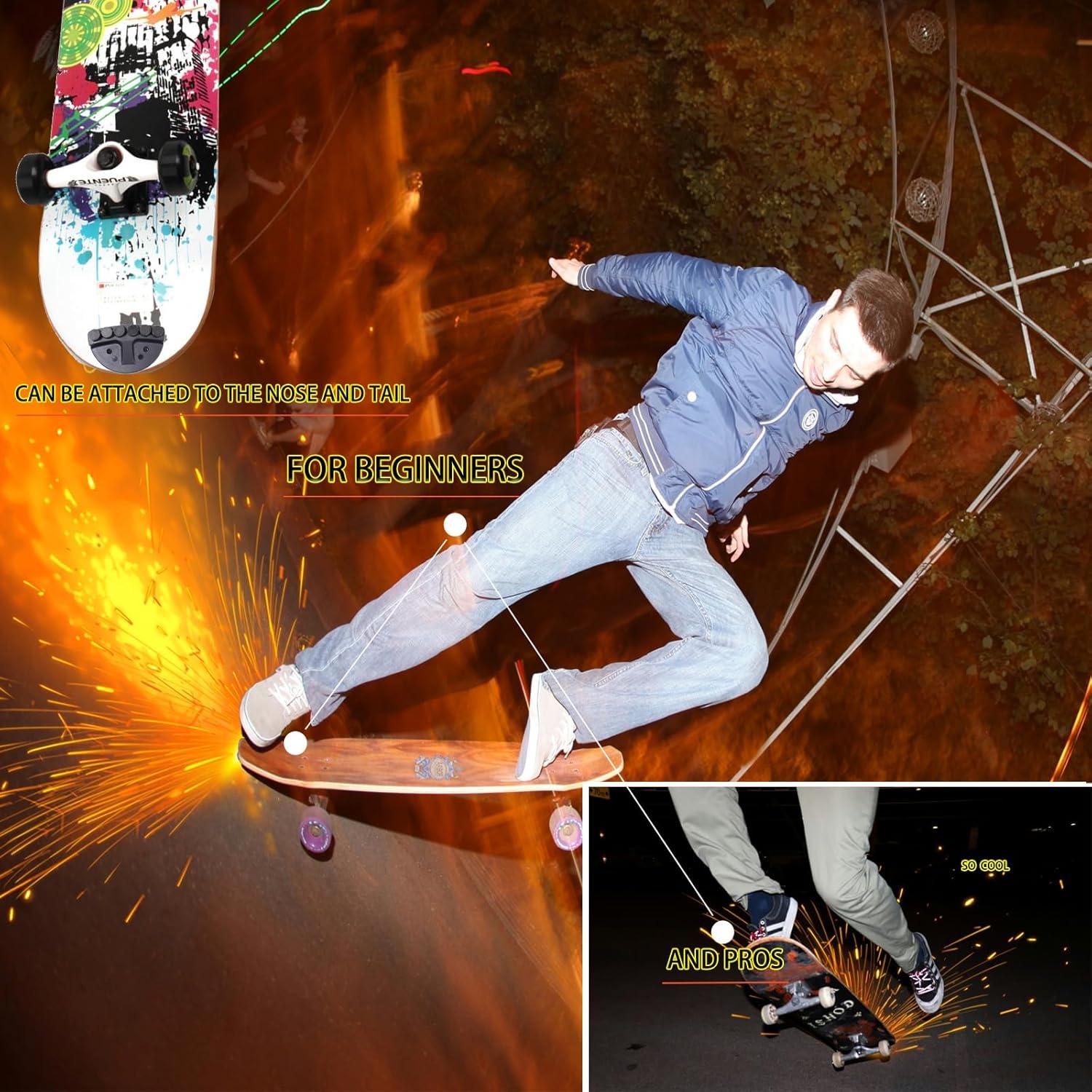 Placa de Chispas para Skateboard Qryxalith H-01 - Aluminio Negro