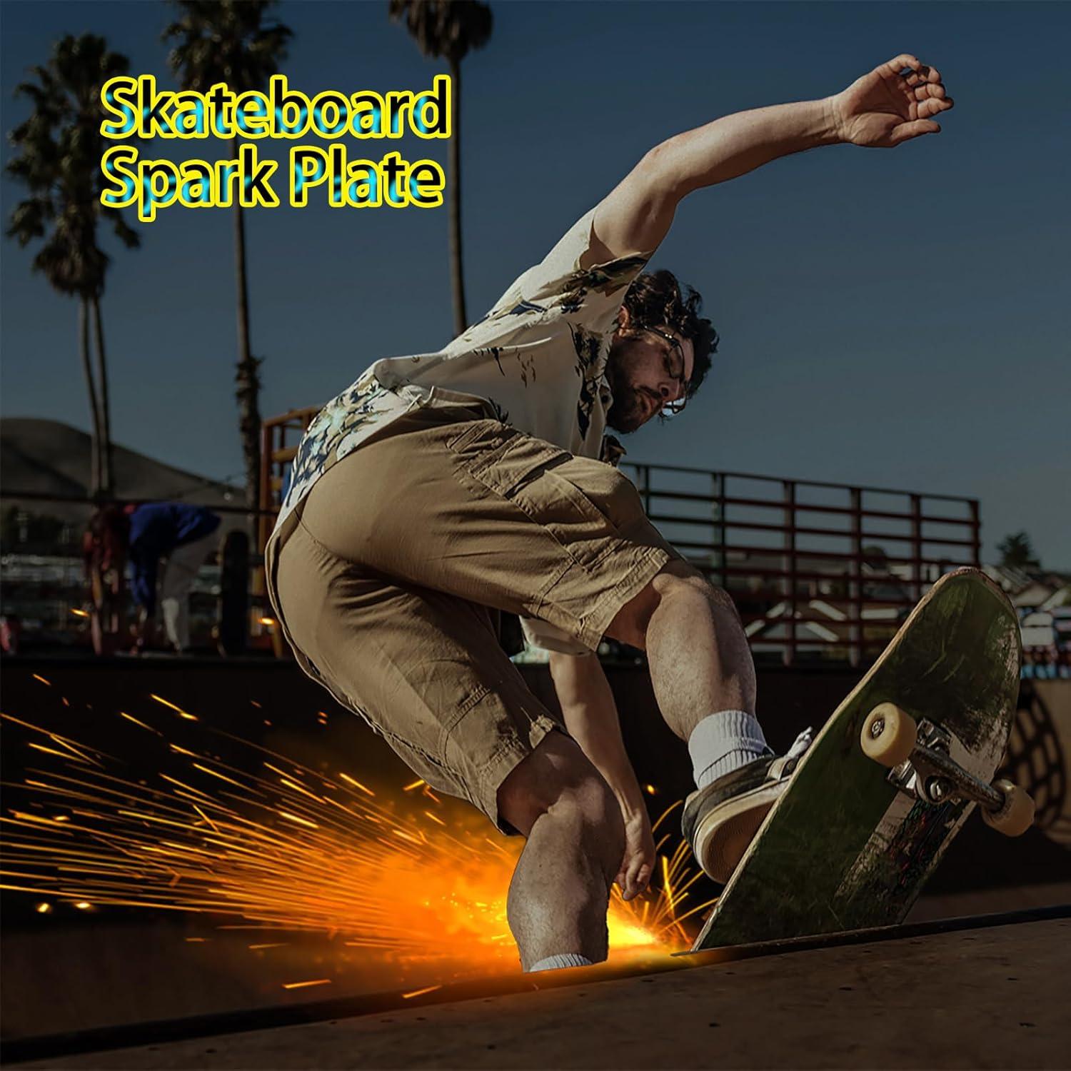 Placa de Chispas para Skateboard Qryxalith H-01 - Aluminio Negro