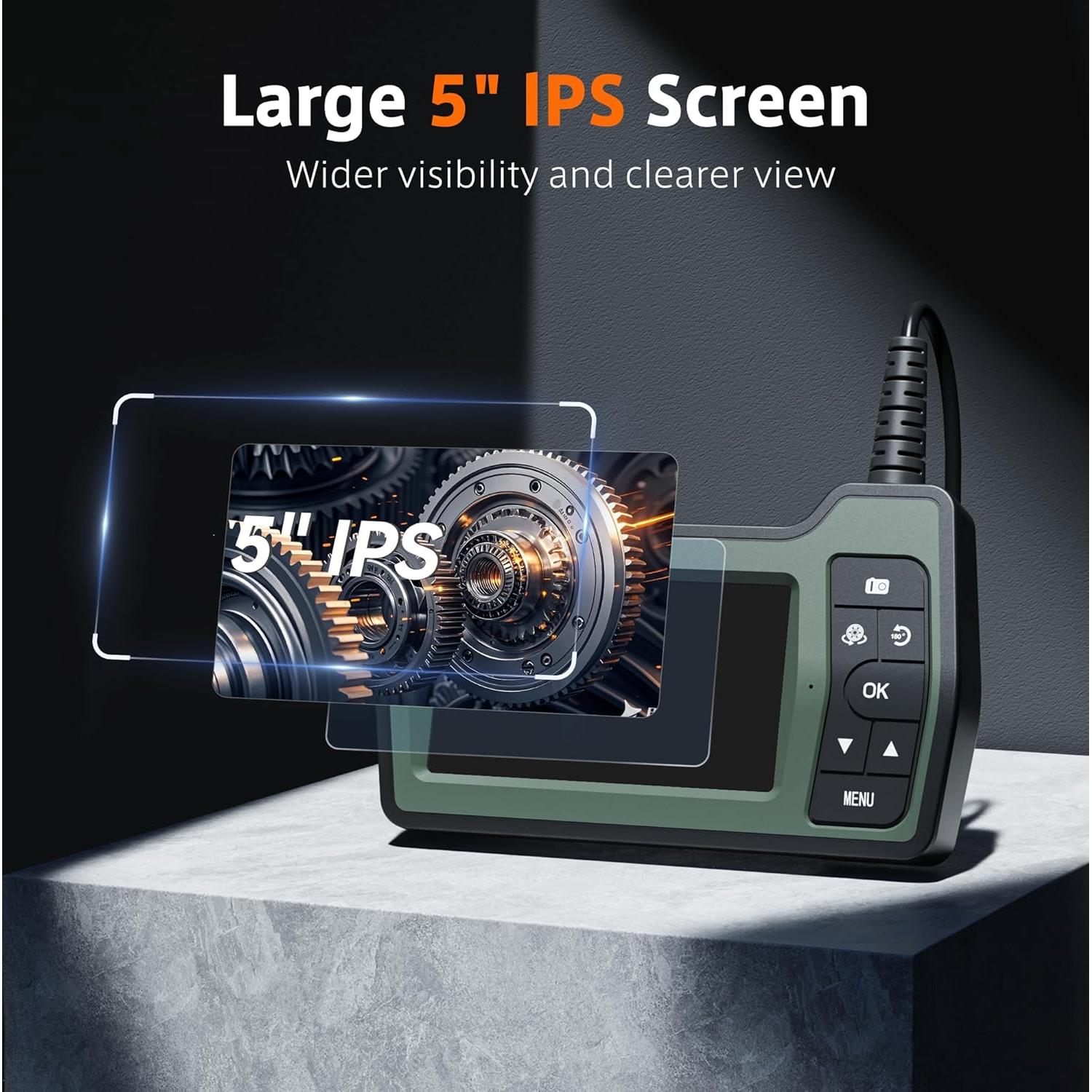 Cámara Endoscópica TURN RAISE 15m HD 1080P con Pantalla IPS