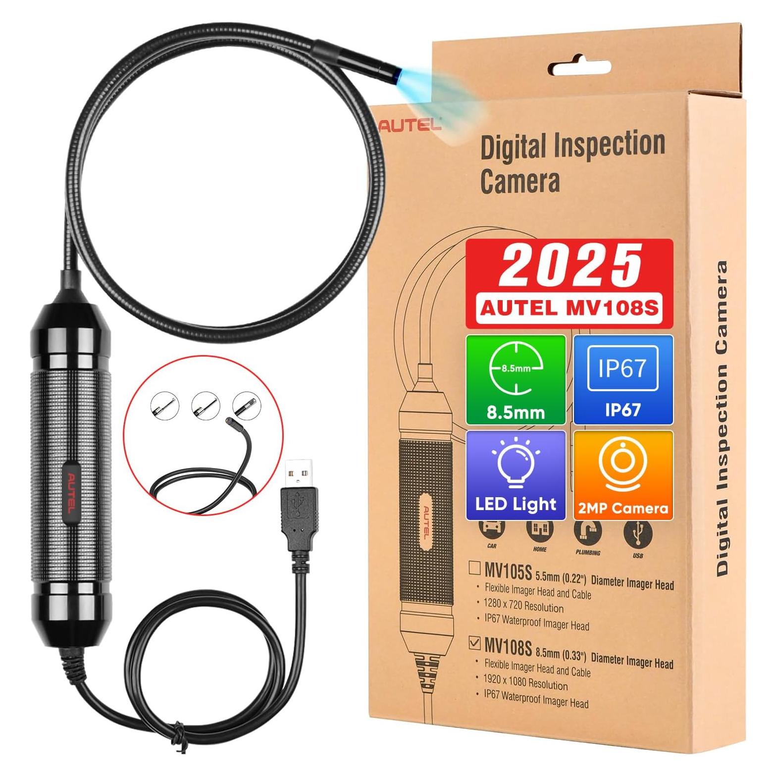 Cámara de Inspección Autel MaxiVideo MV108S 8.5mm LED